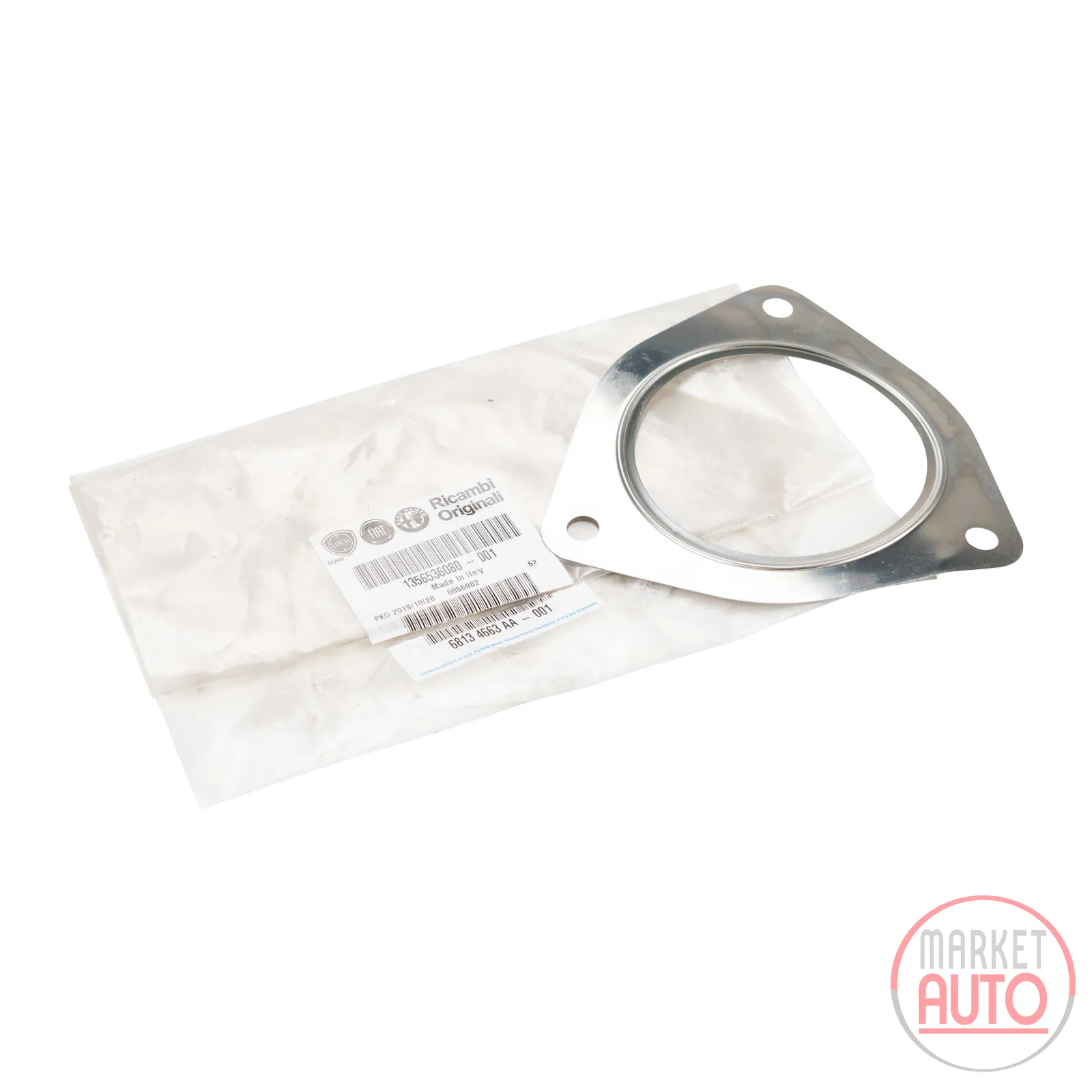 Exhaust gasket on the catalytic converter