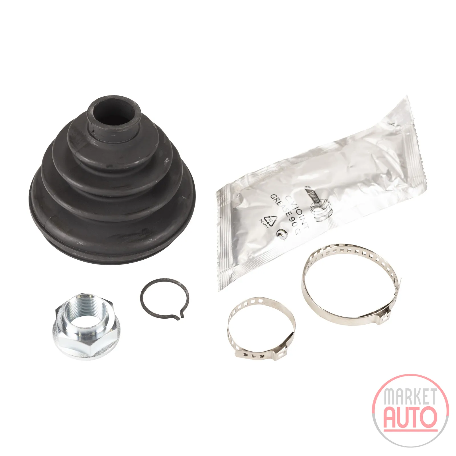 Axle boot kit outside