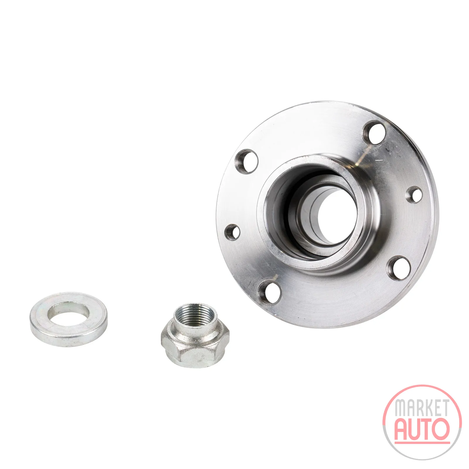Wheel hub kit with rear wheel bearing without ABS