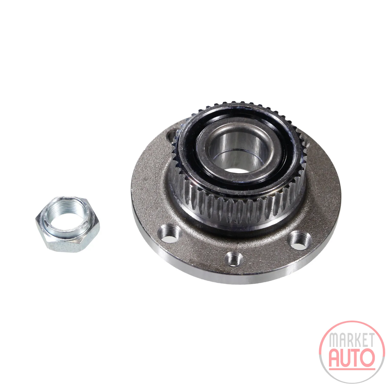 Rear wheel hub kit with ABS gearing