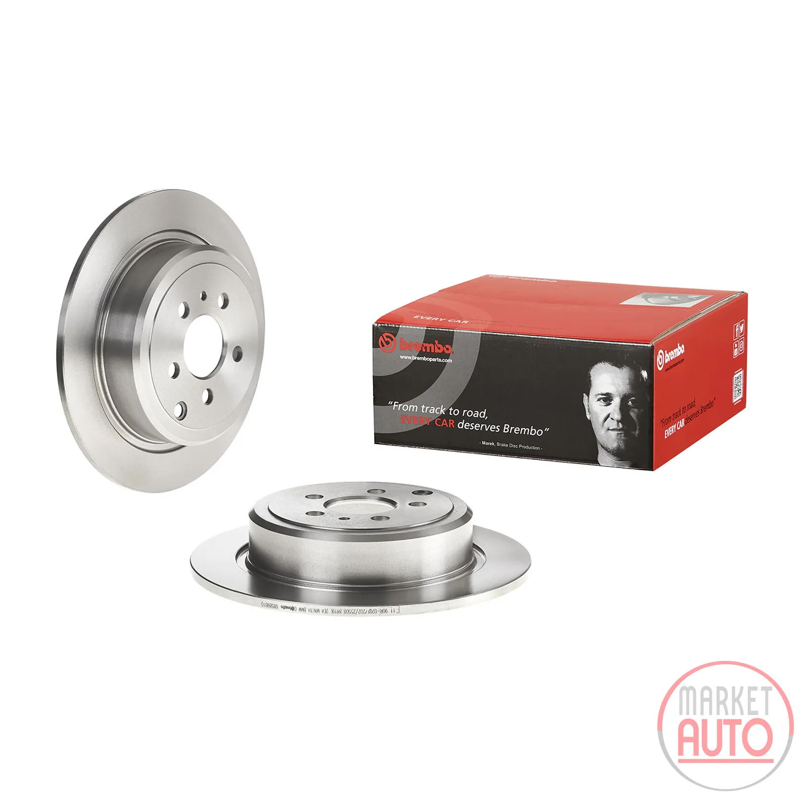 Rear brake disc Brembo full 295 mm