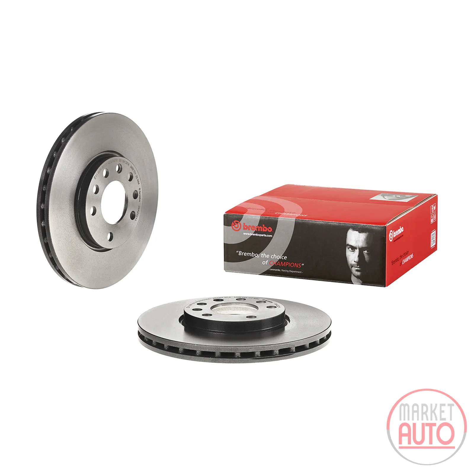 Front brake disc coated ventilated 285 Brembo