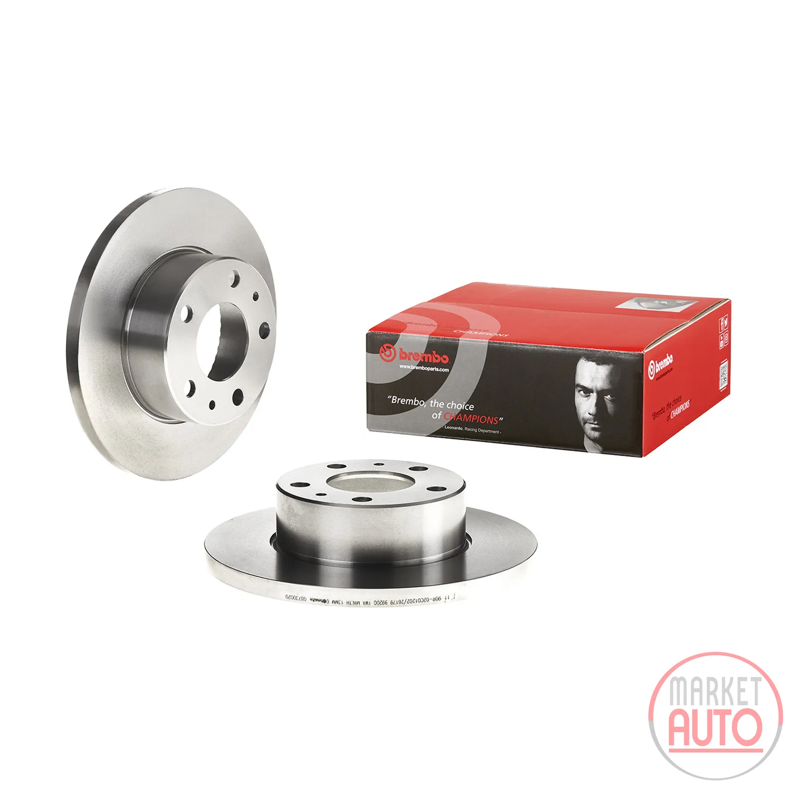 Rear brake disc full with ABS Brembo
