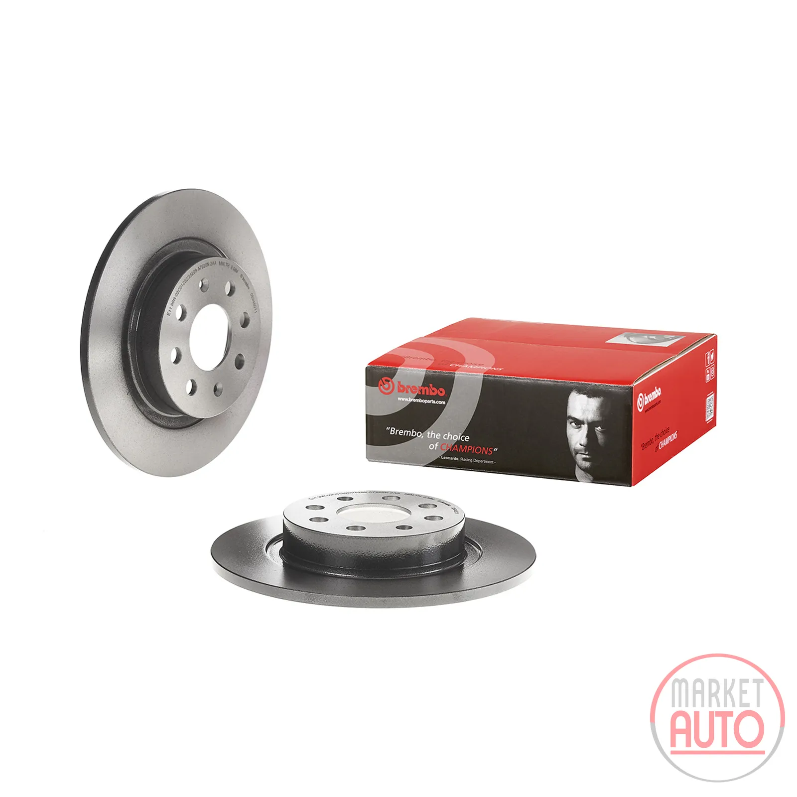 Rear brake disc fully coated 264 mm Brembo