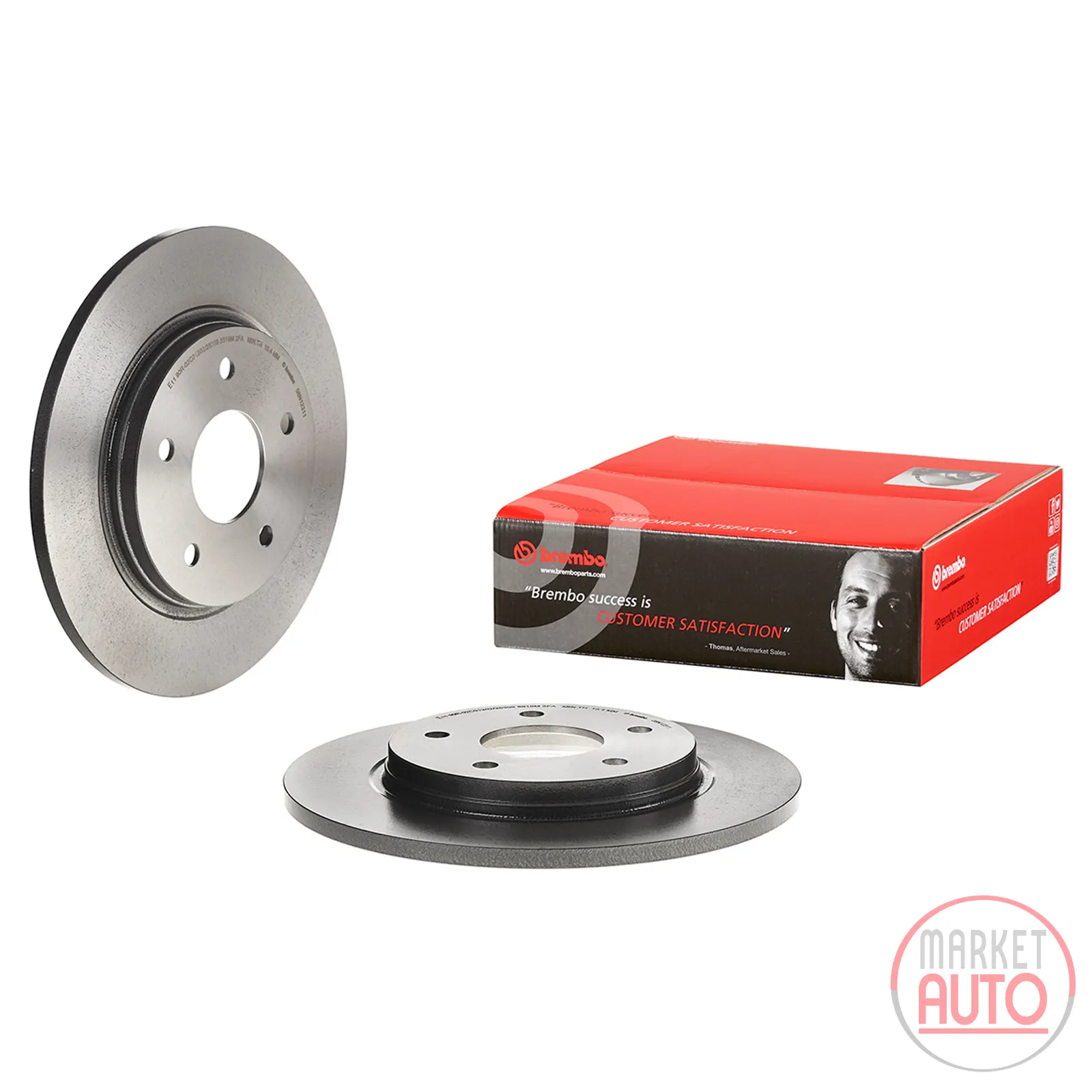 Brake disc full rear 305 mm Brembo