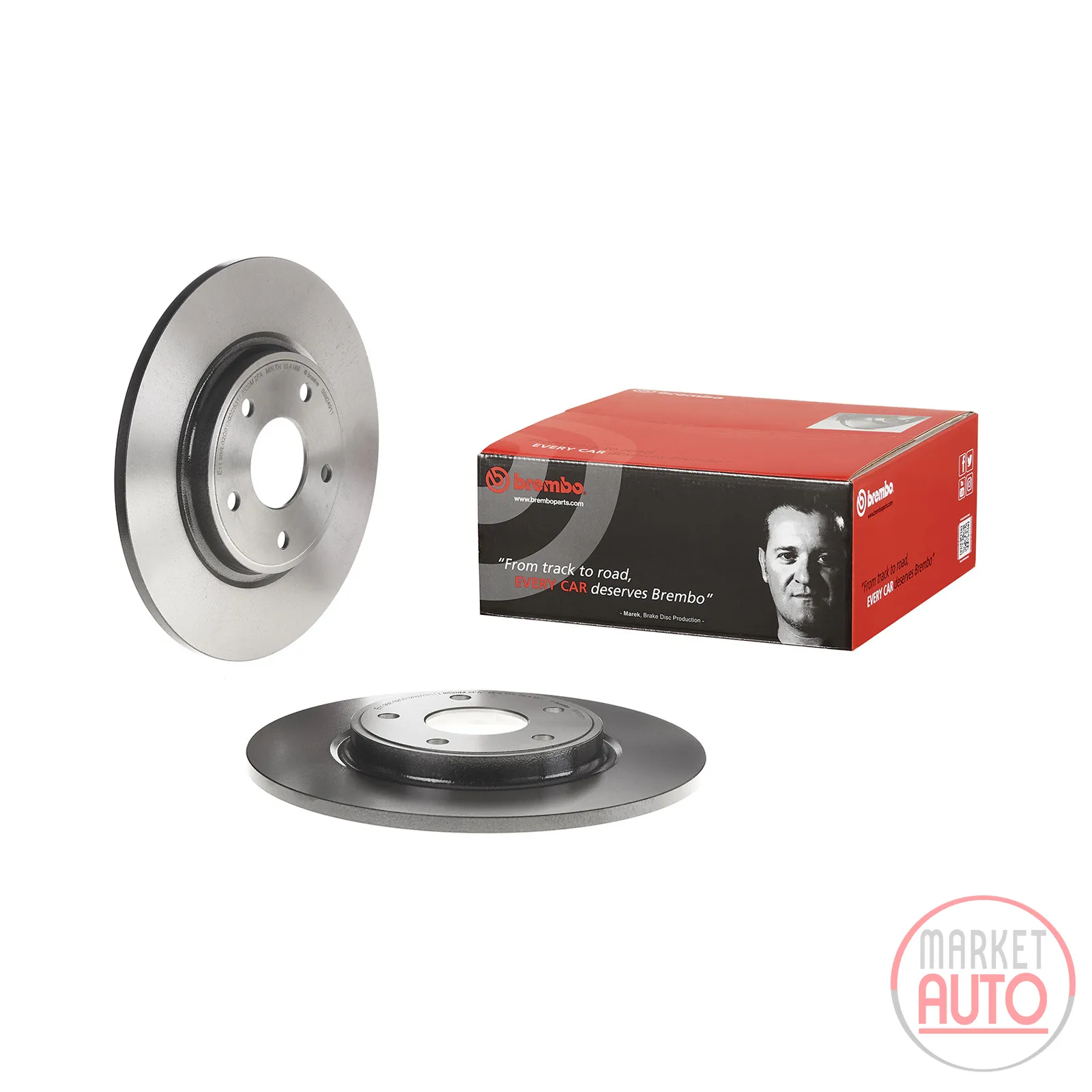 Rear brake disc coated 328 mm Brembo