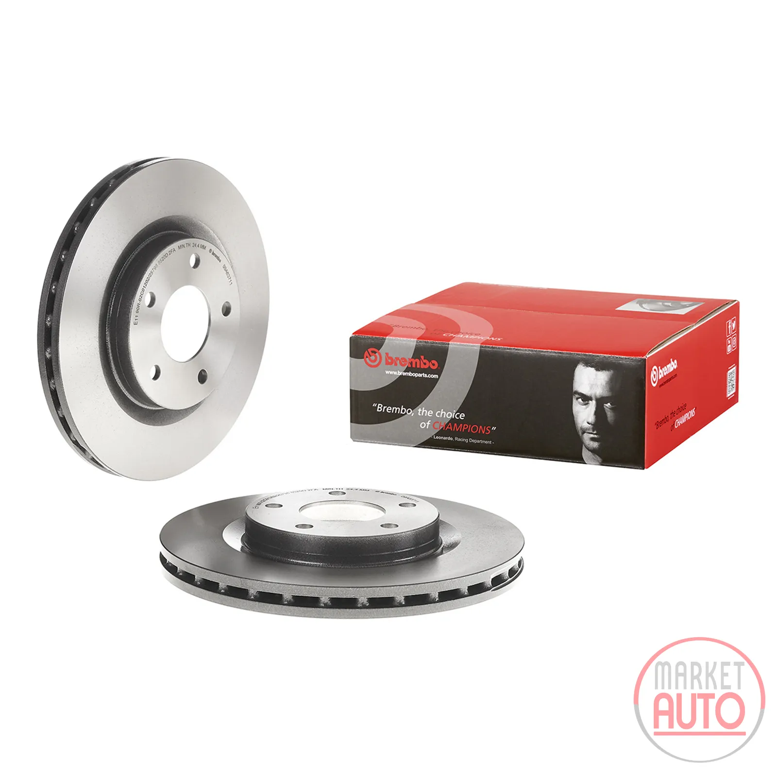 Front brake disc coated ventilated 294 mm Brembo