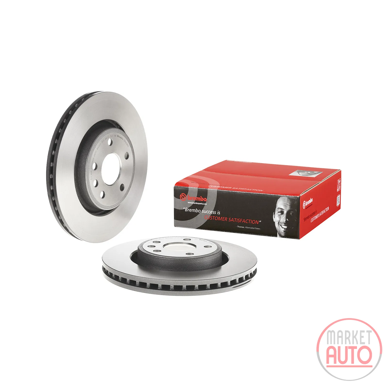 Front brake disc coated vented (18 inches) 350 Brembo