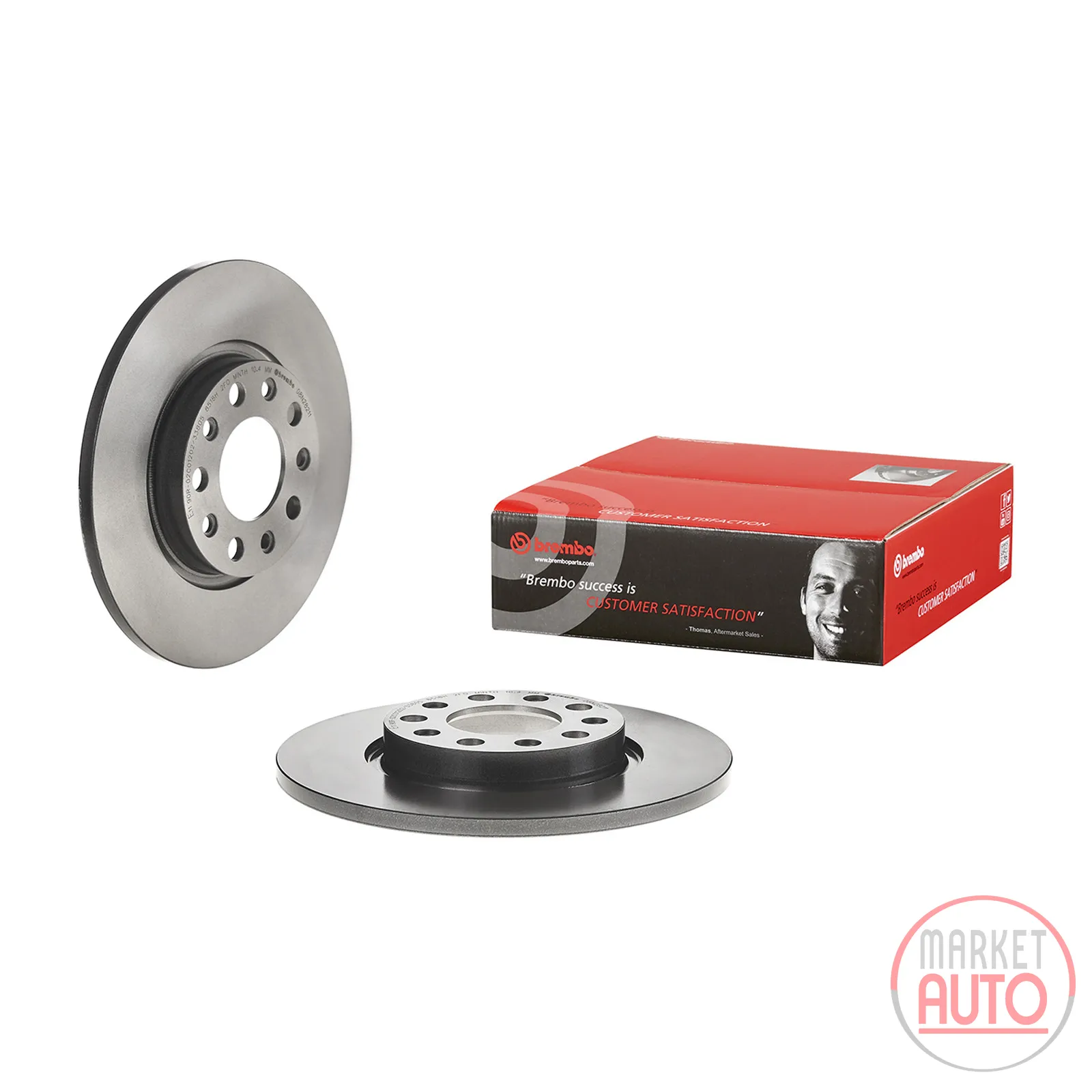 Rear brake disc 278 mm coated Brembo