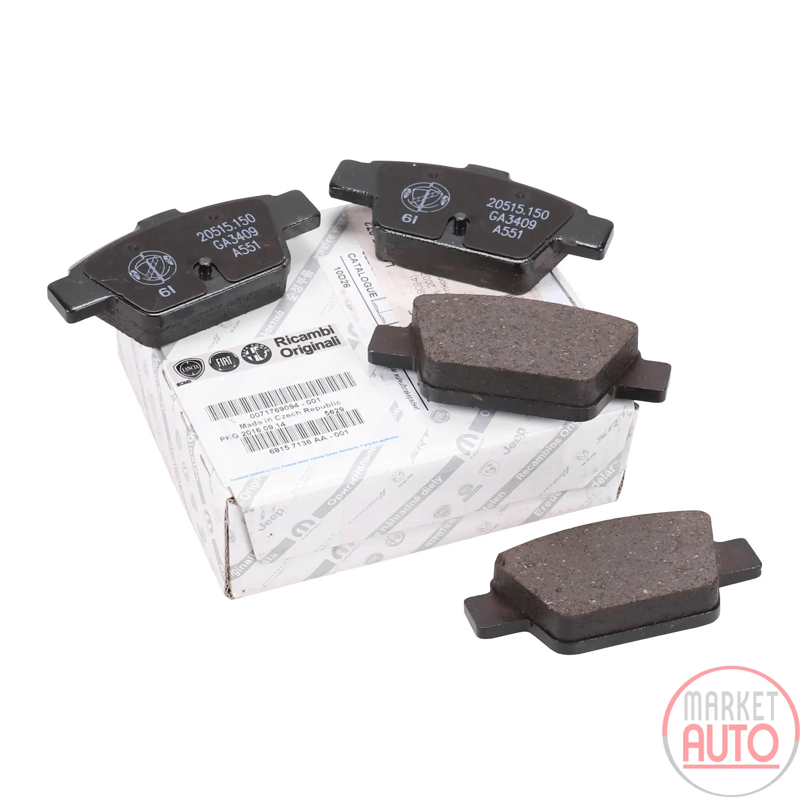 Rear brake pads (OE 71769094)