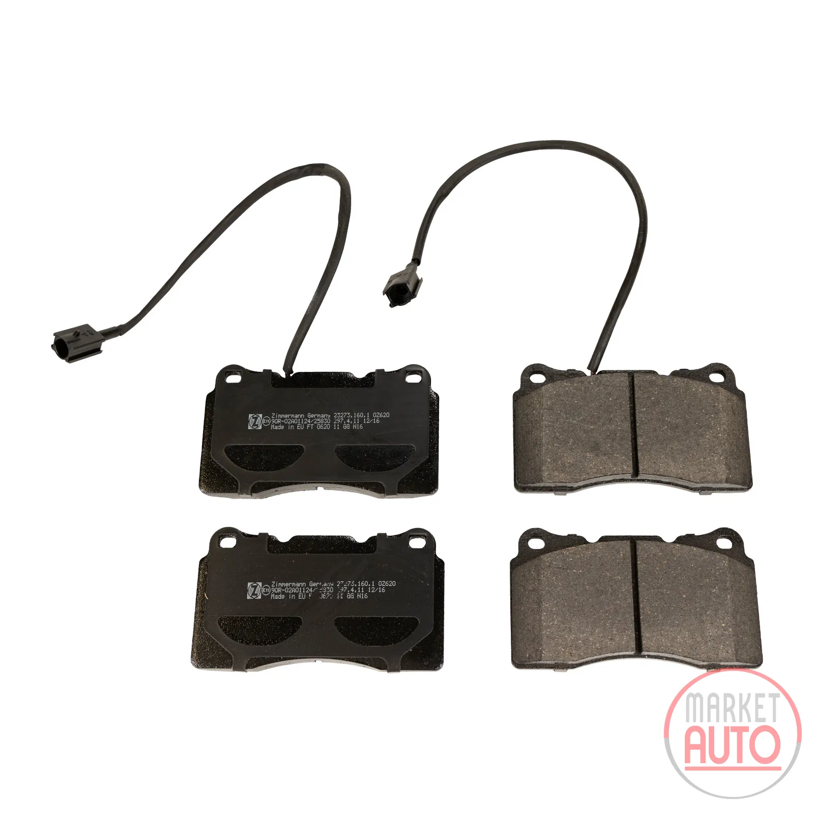 Front brake pads Brembo brake system