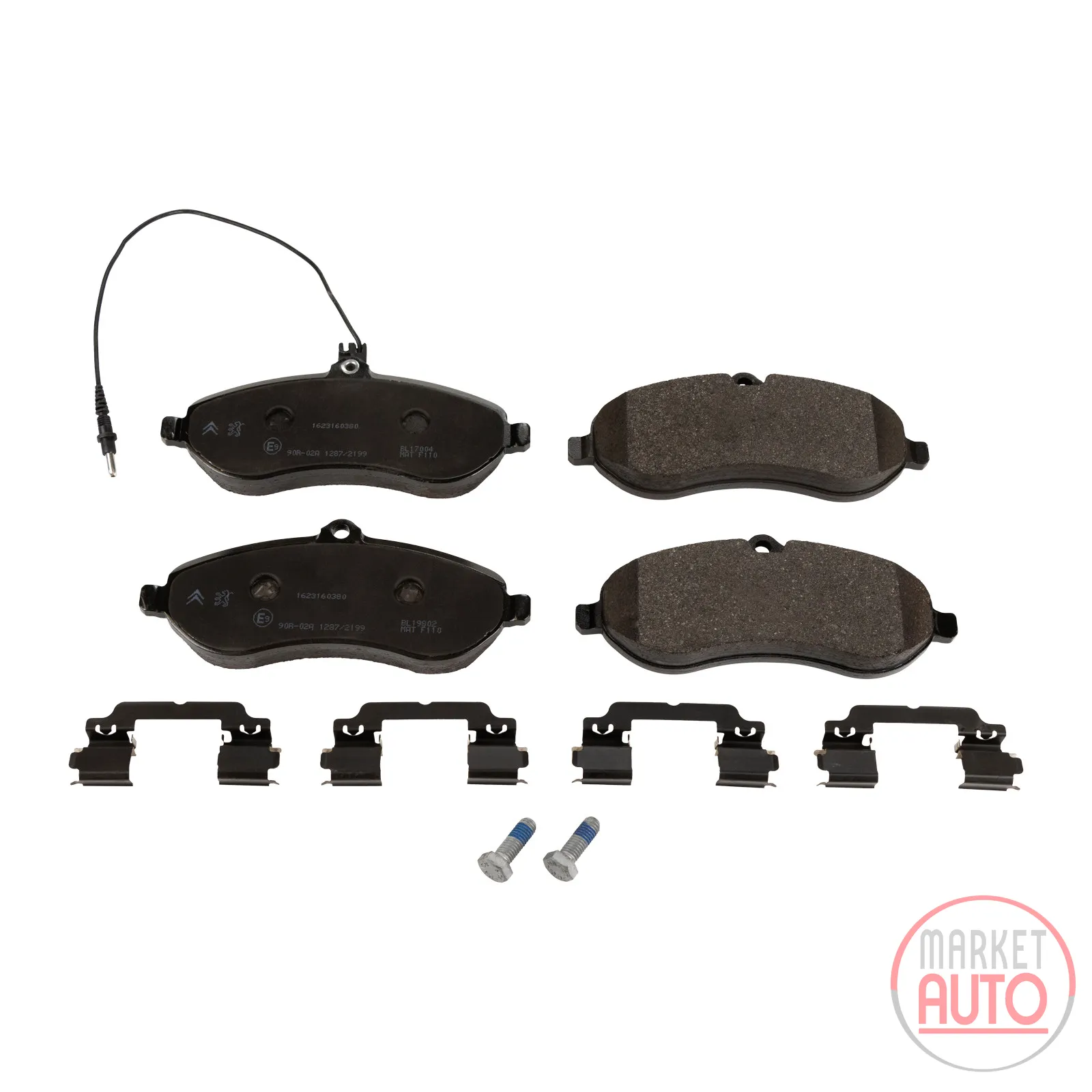 Front brake pads original PSA (1623160380)