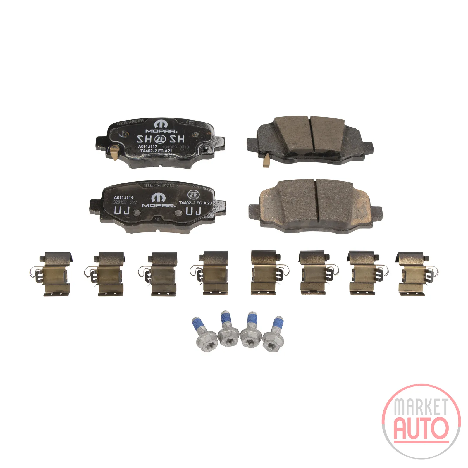 Rear brake pads