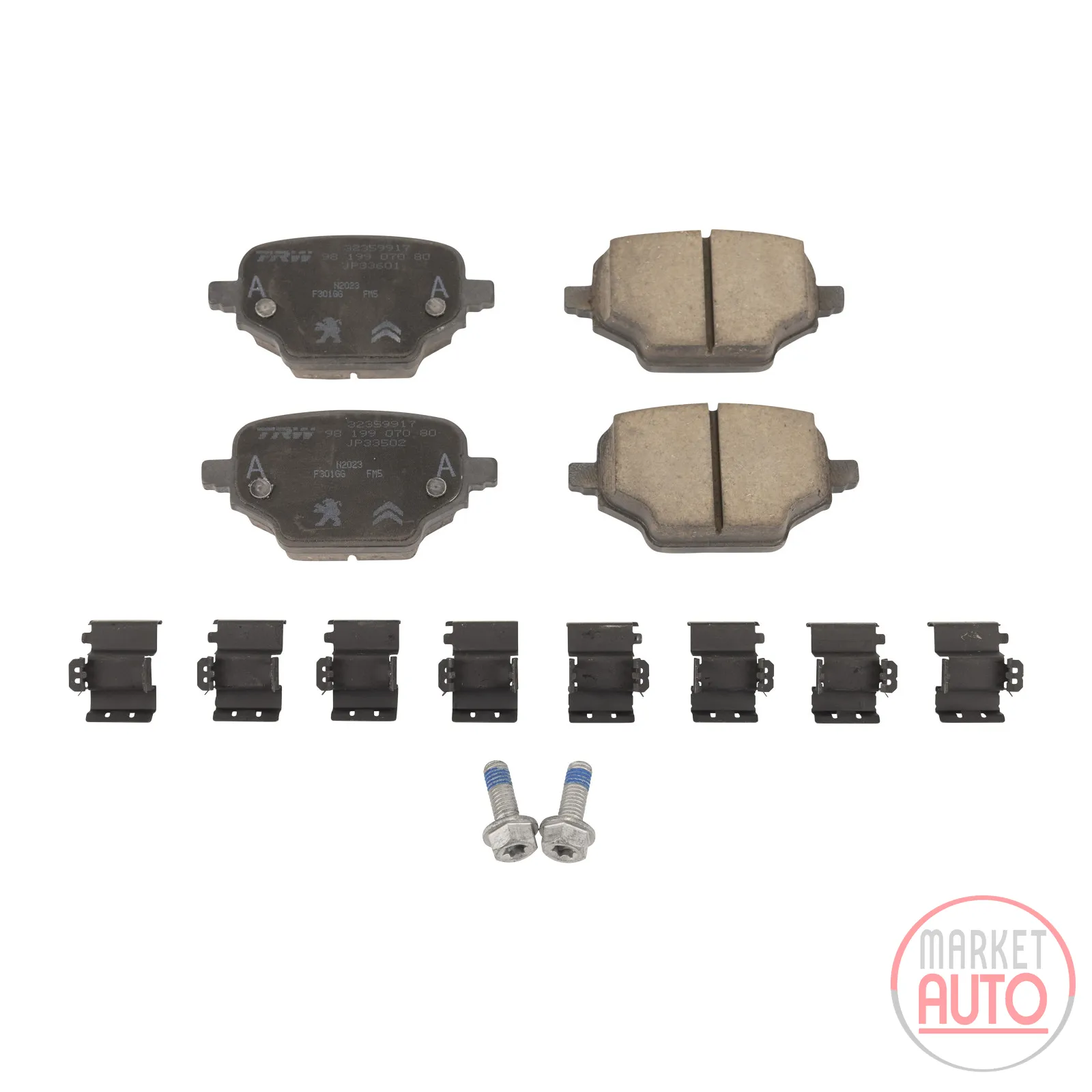 Rear brake pads