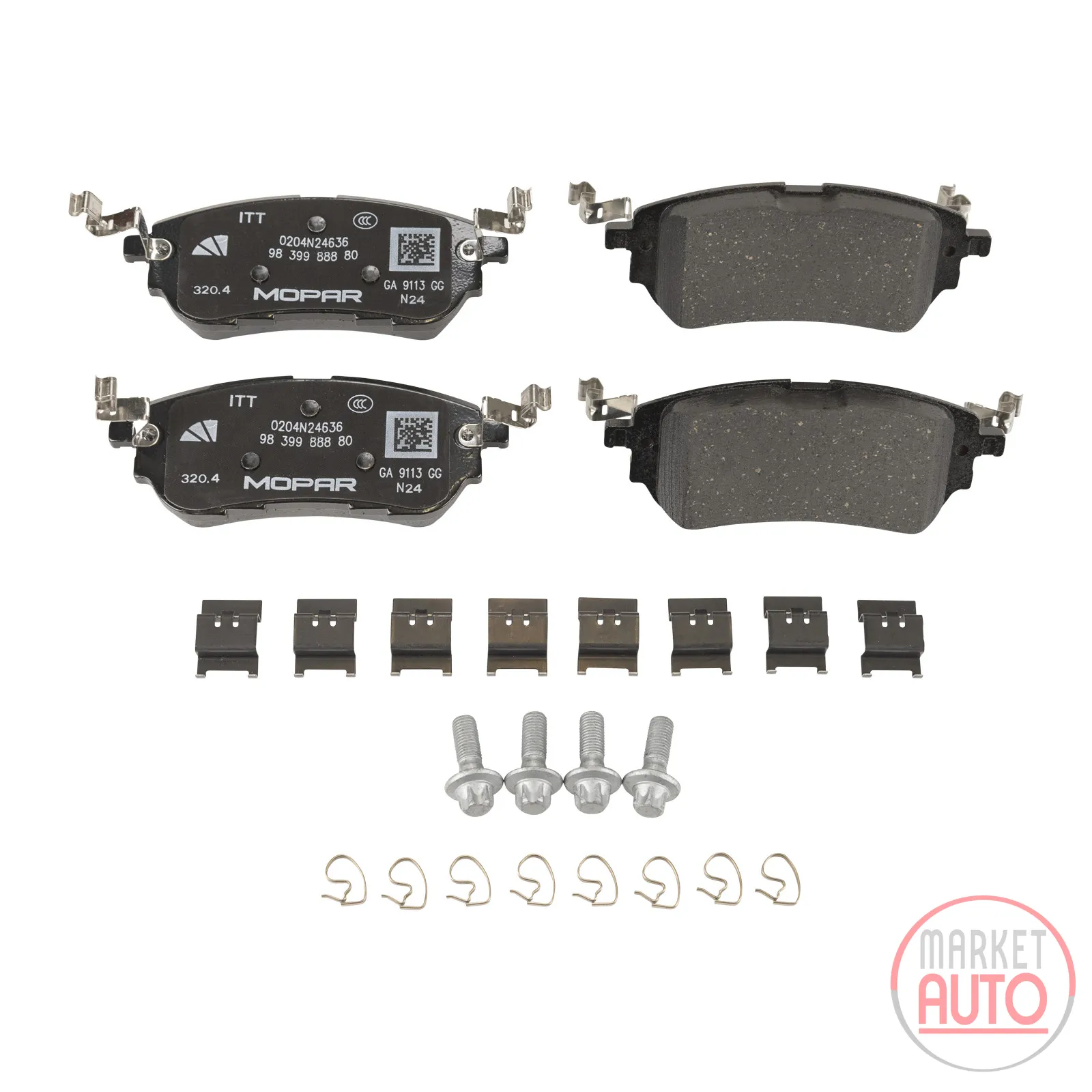 Rear brake pads