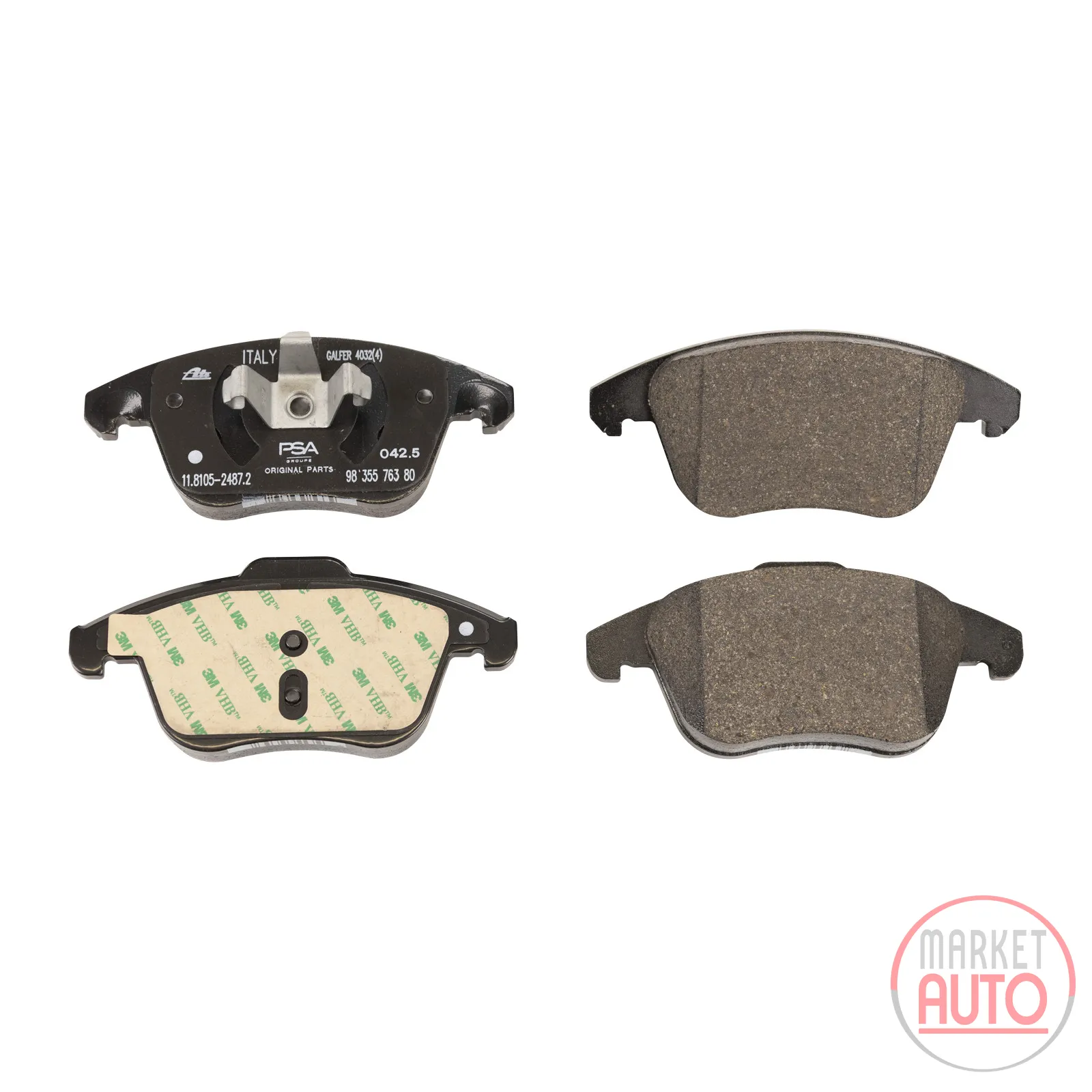 Front brake pad set