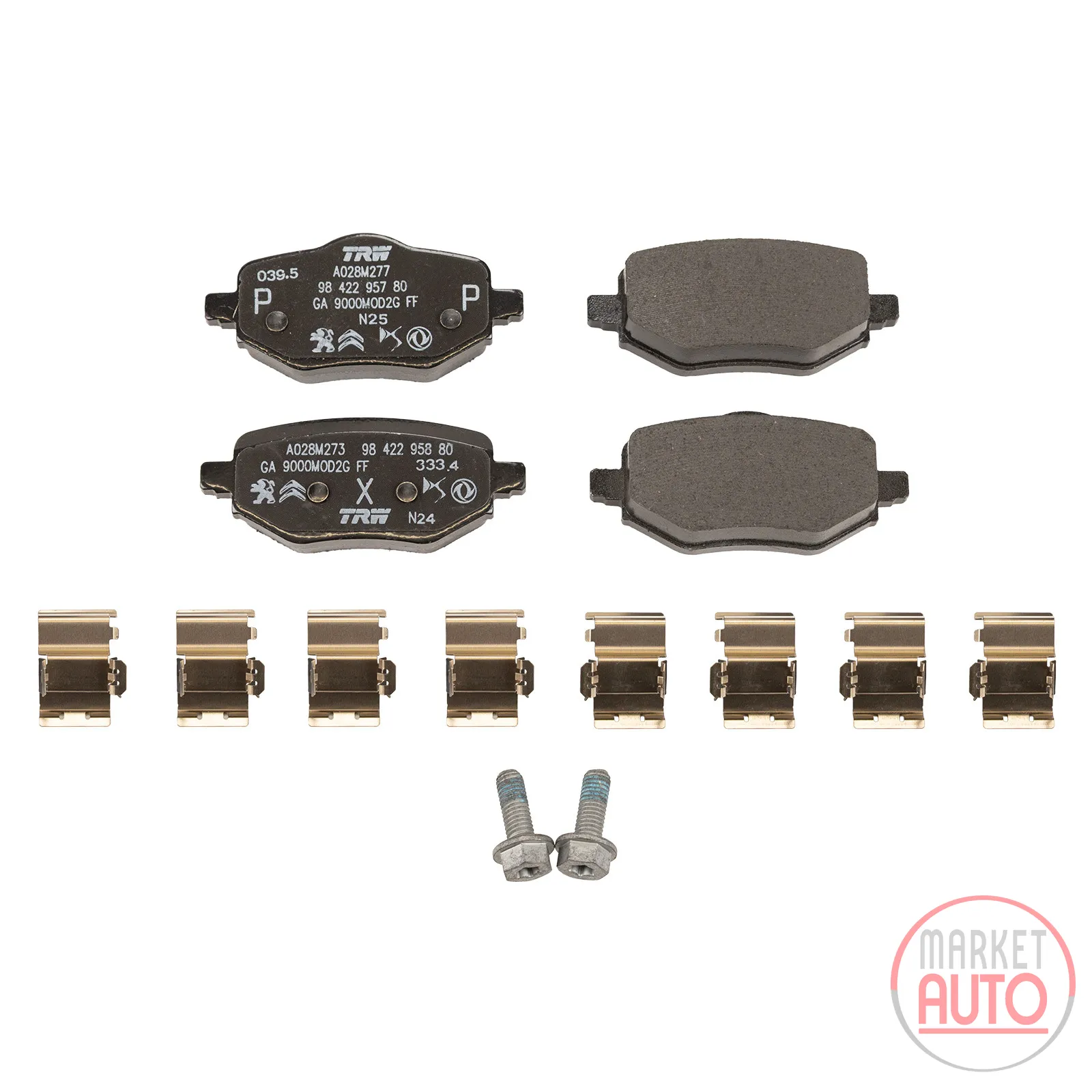 Rear brake pads