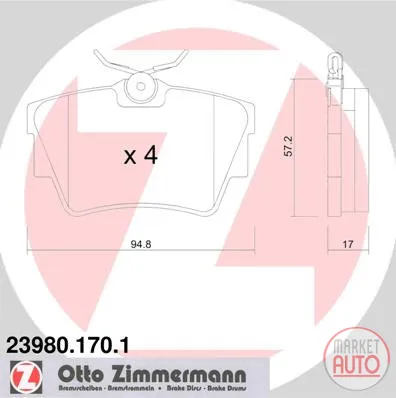 Rear brake pads