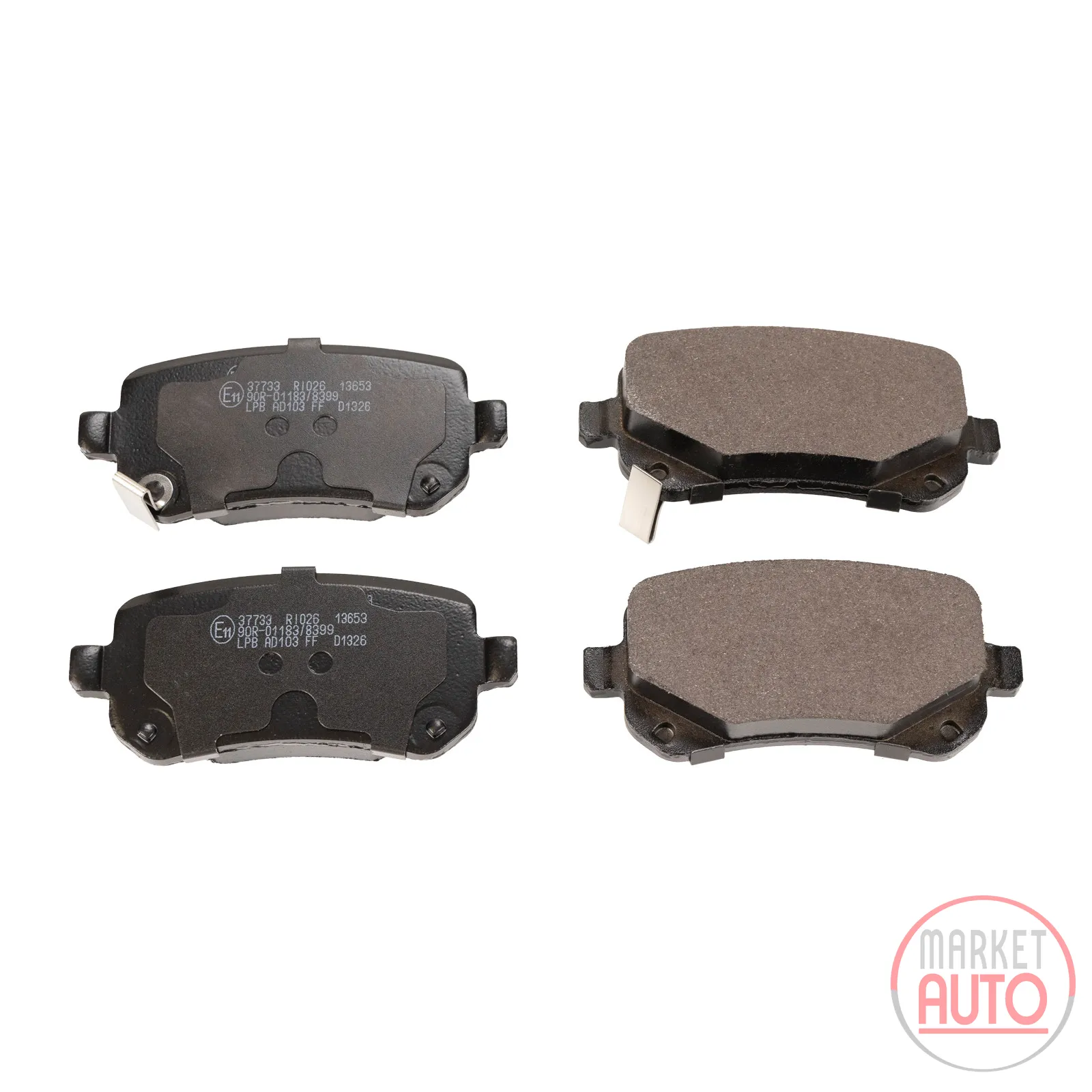 Rear brake pads