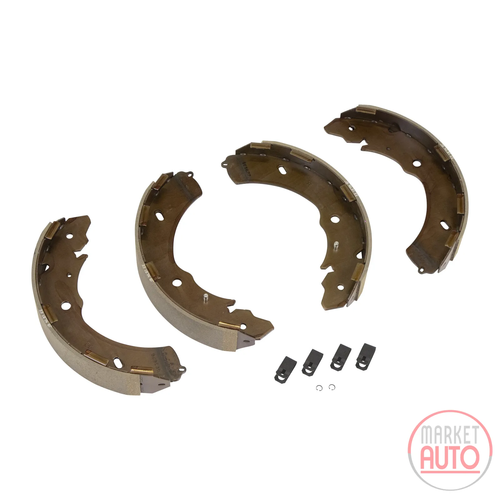 Rear brake shoe set