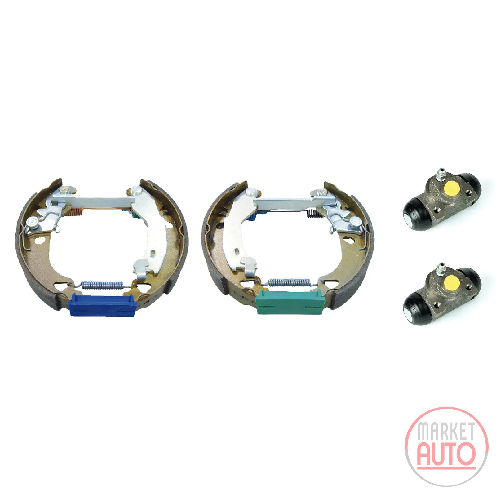 Rear brake shoe set (kit) pre-assembled Brembo