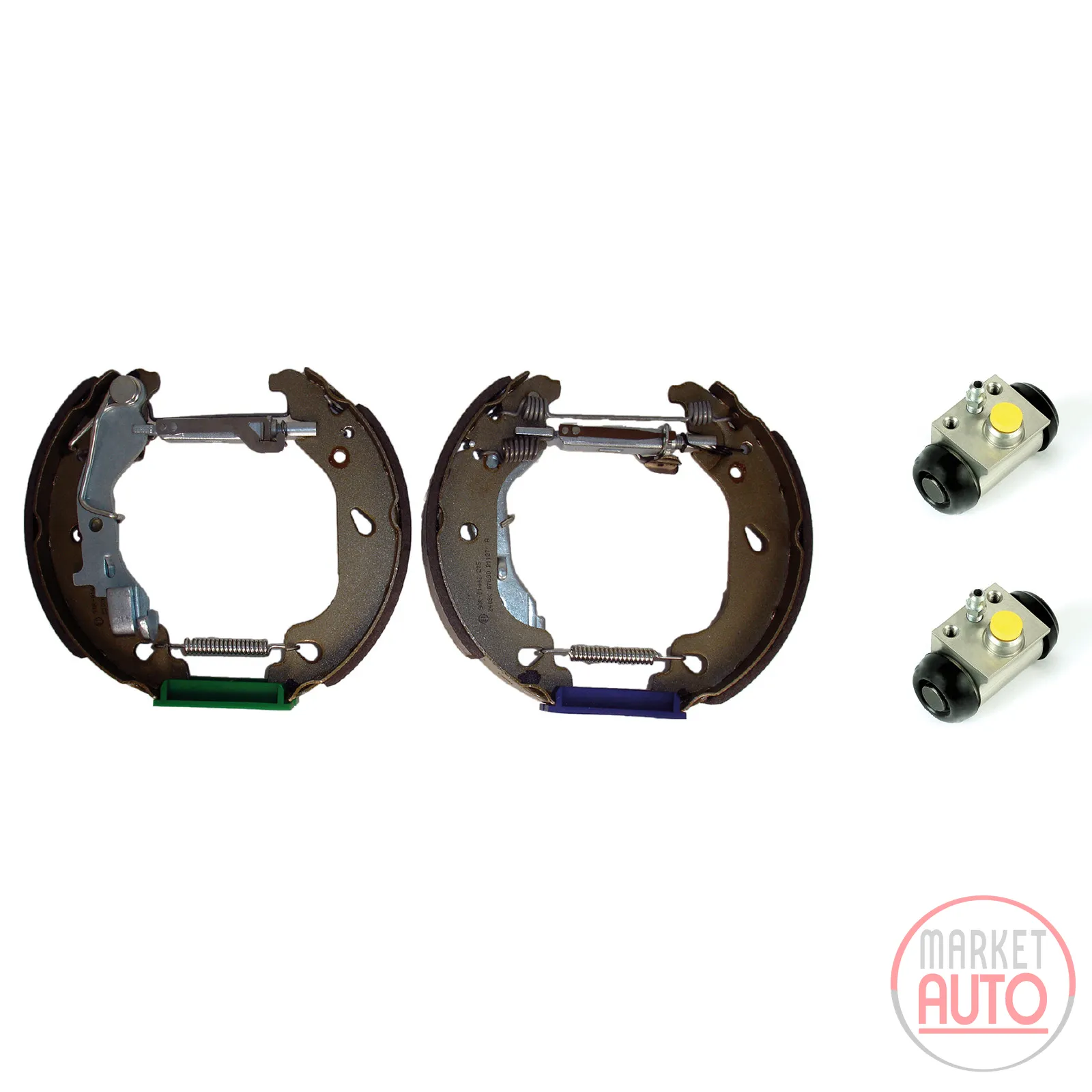 Rear brake shoe set (kit) pre-assembled Brembo
