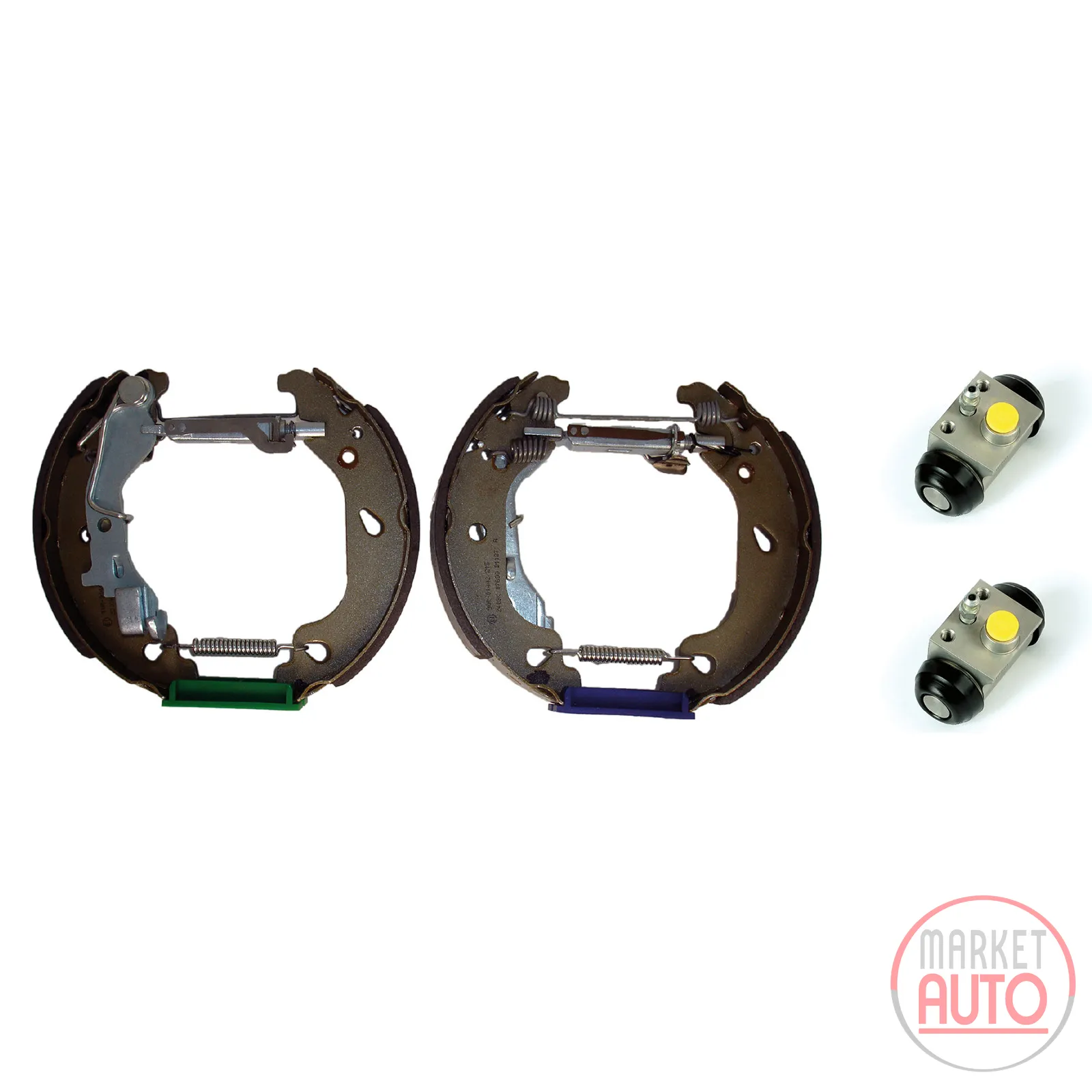 Brake shoe kit pre-assembled
