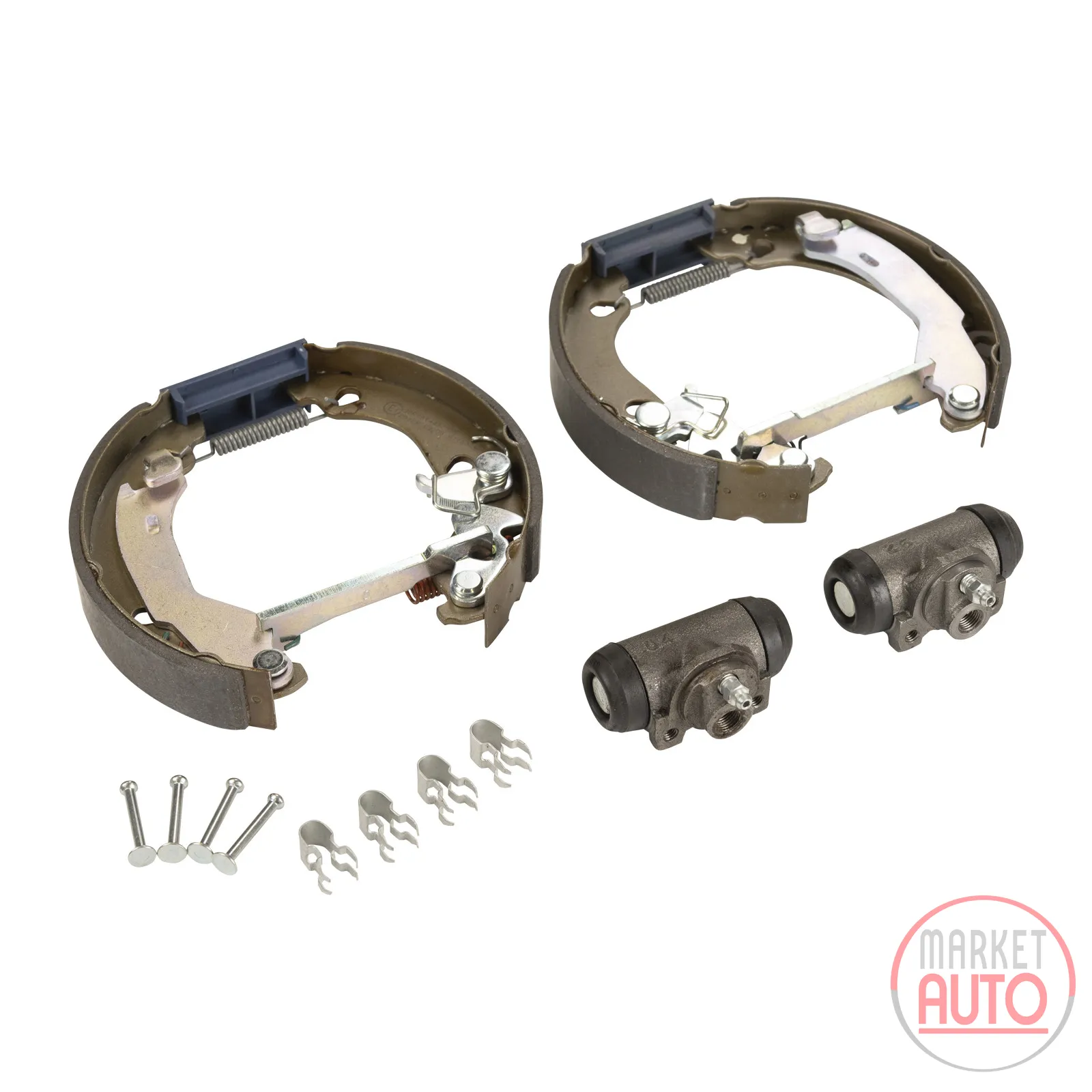 Rear brake shoes (kit) pre-assembled -ABS