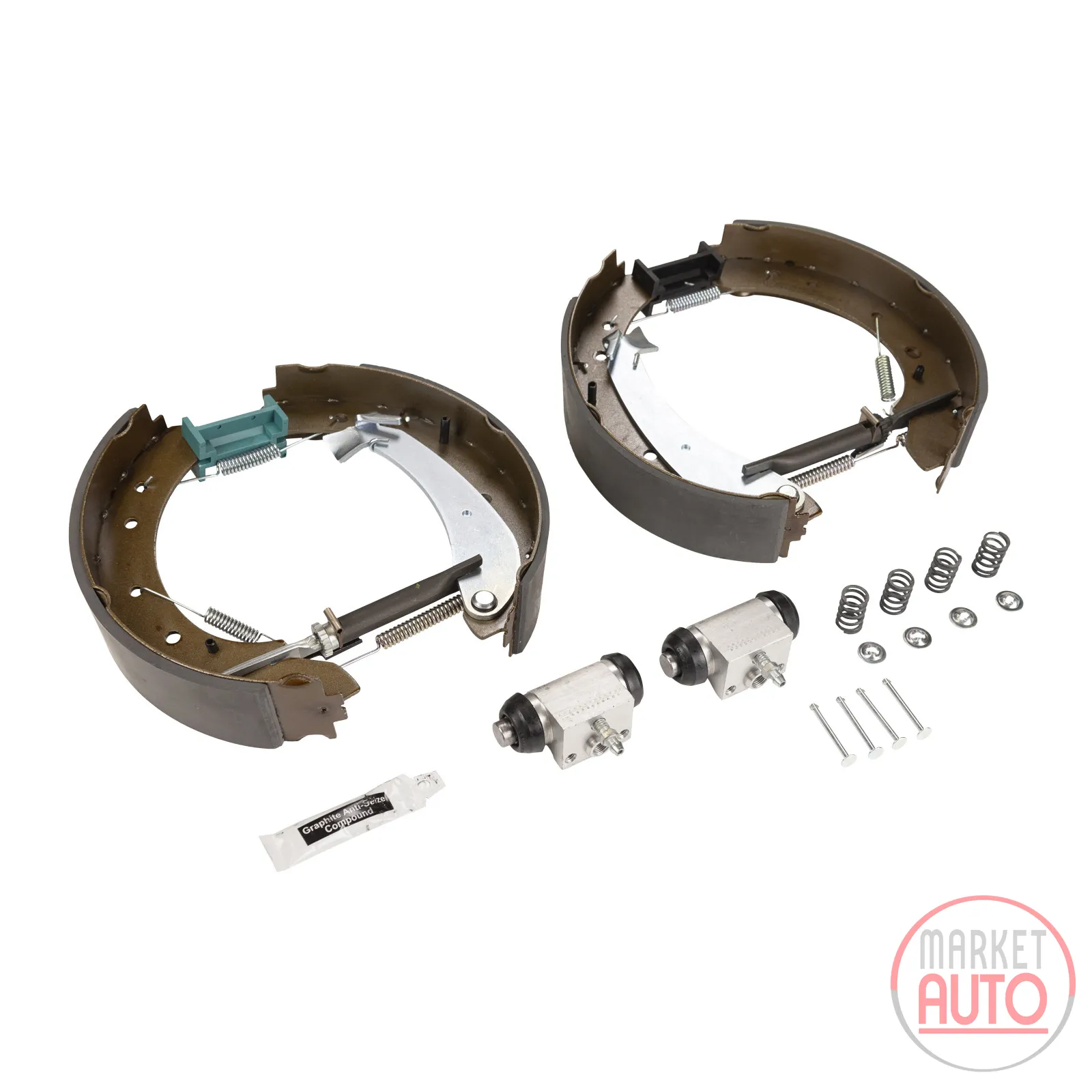 Rear brake shoes (kit) pre-assembled 254
