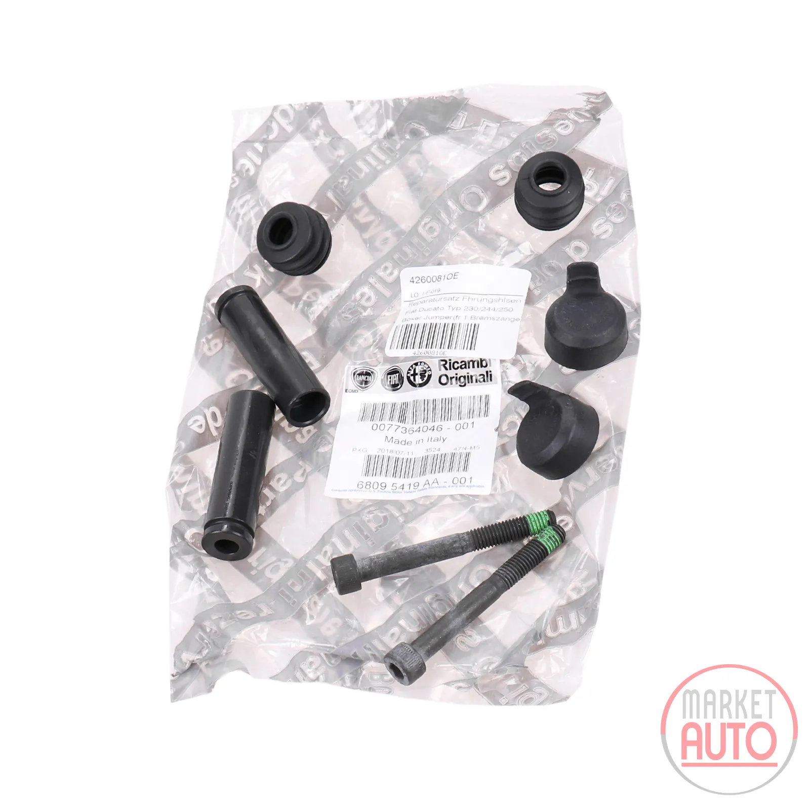 Repair kit guide sleeves front rear