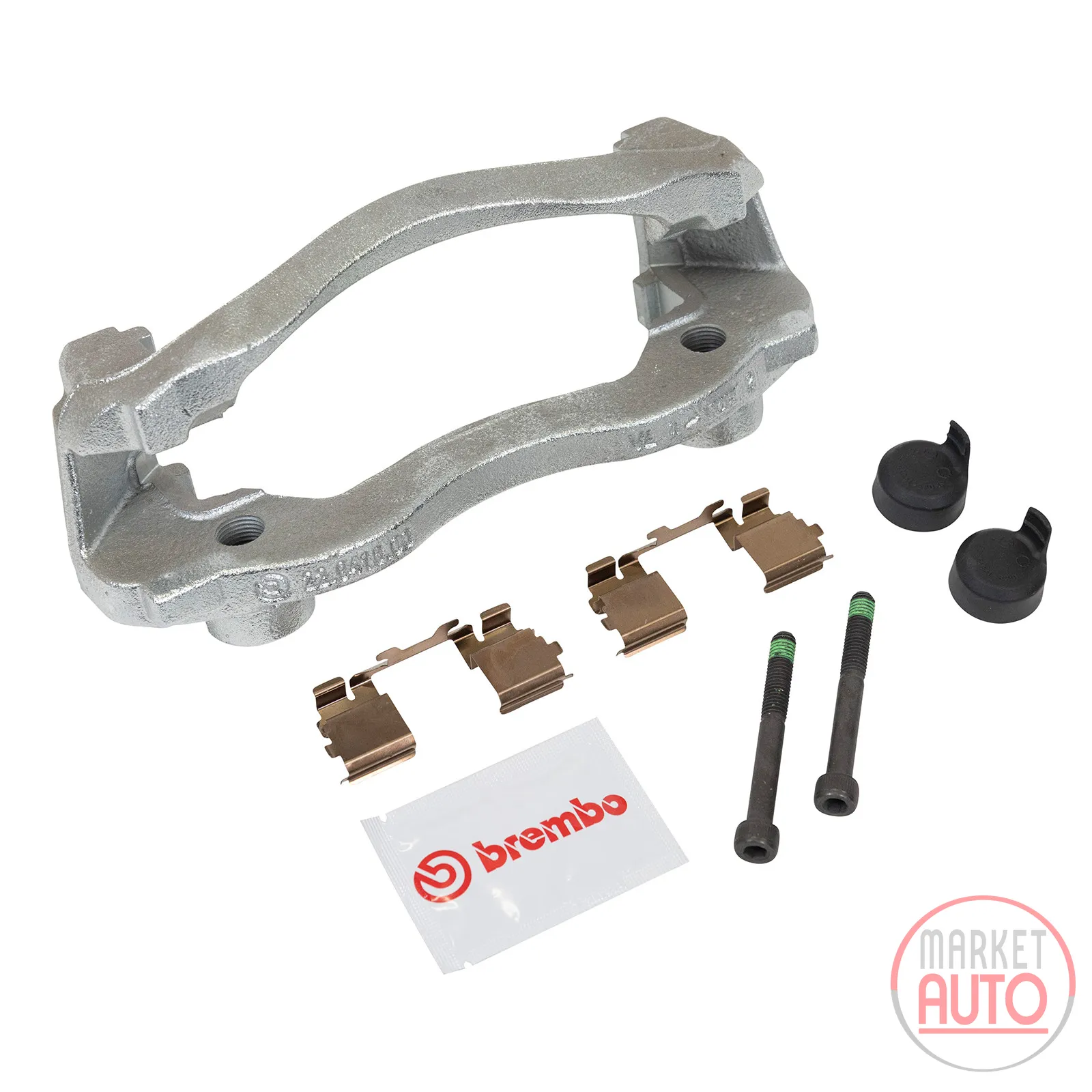 Bracket set for the front brake caliper