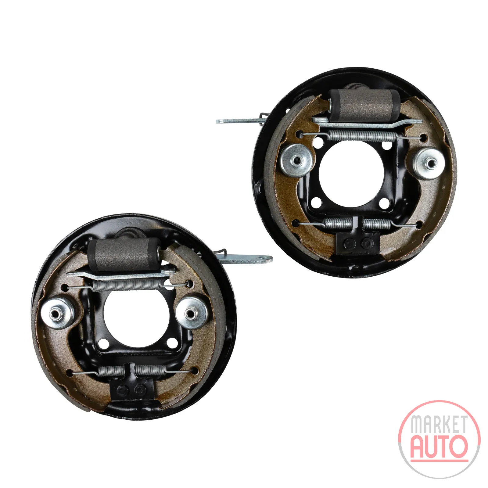 Rear brake kit pre-mounted on anchor plate