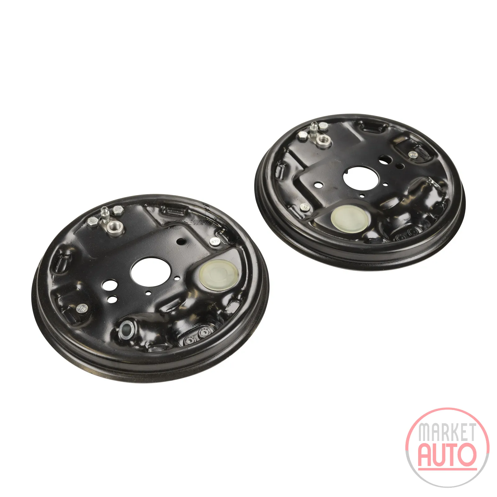Brake kit pre-assembled on anchor plates left/right