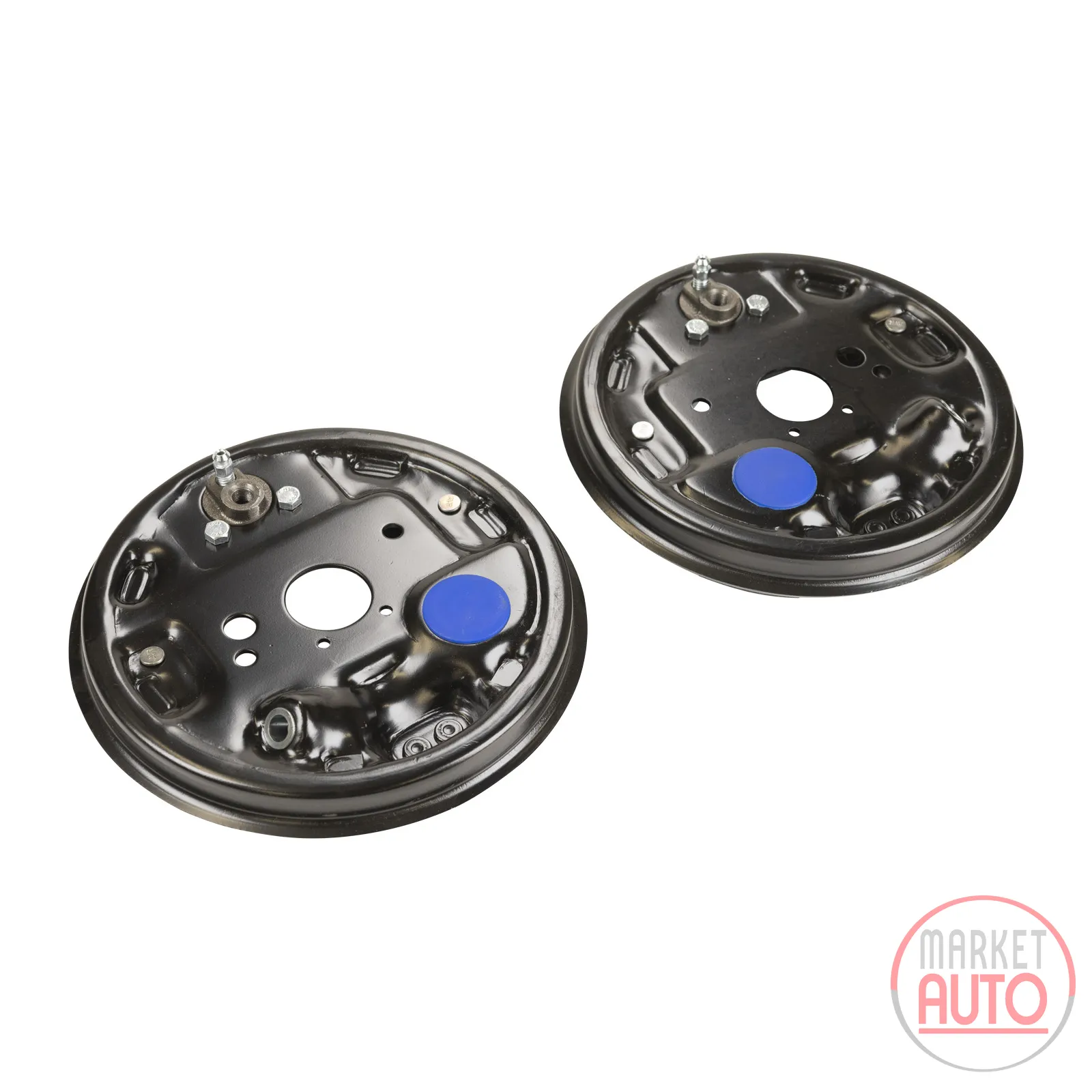 Brake kit pre-assembled on anchor plates left/right