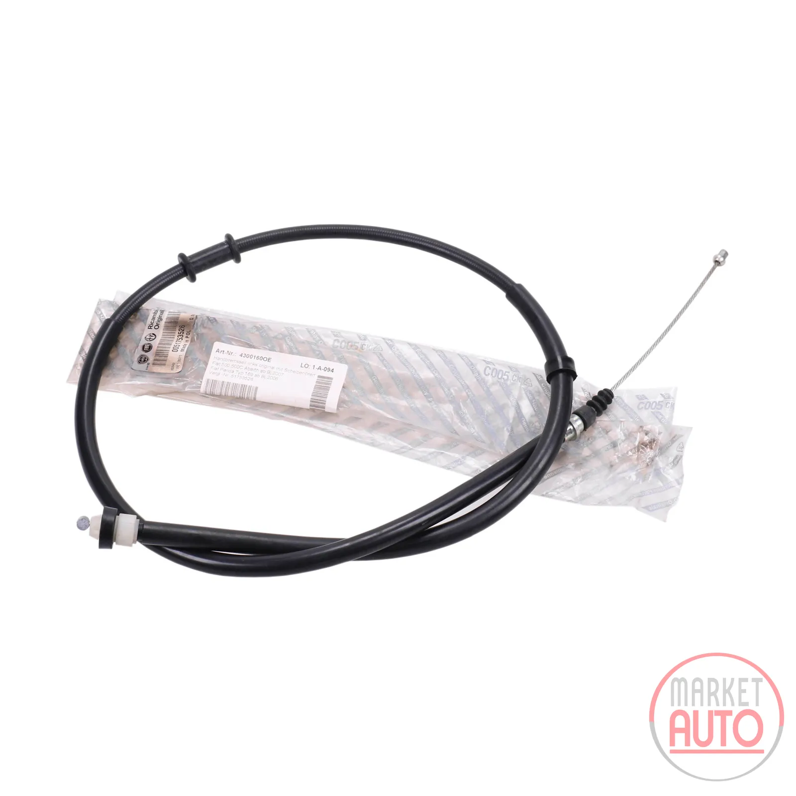 Handbrake cable left original with rear disc brake