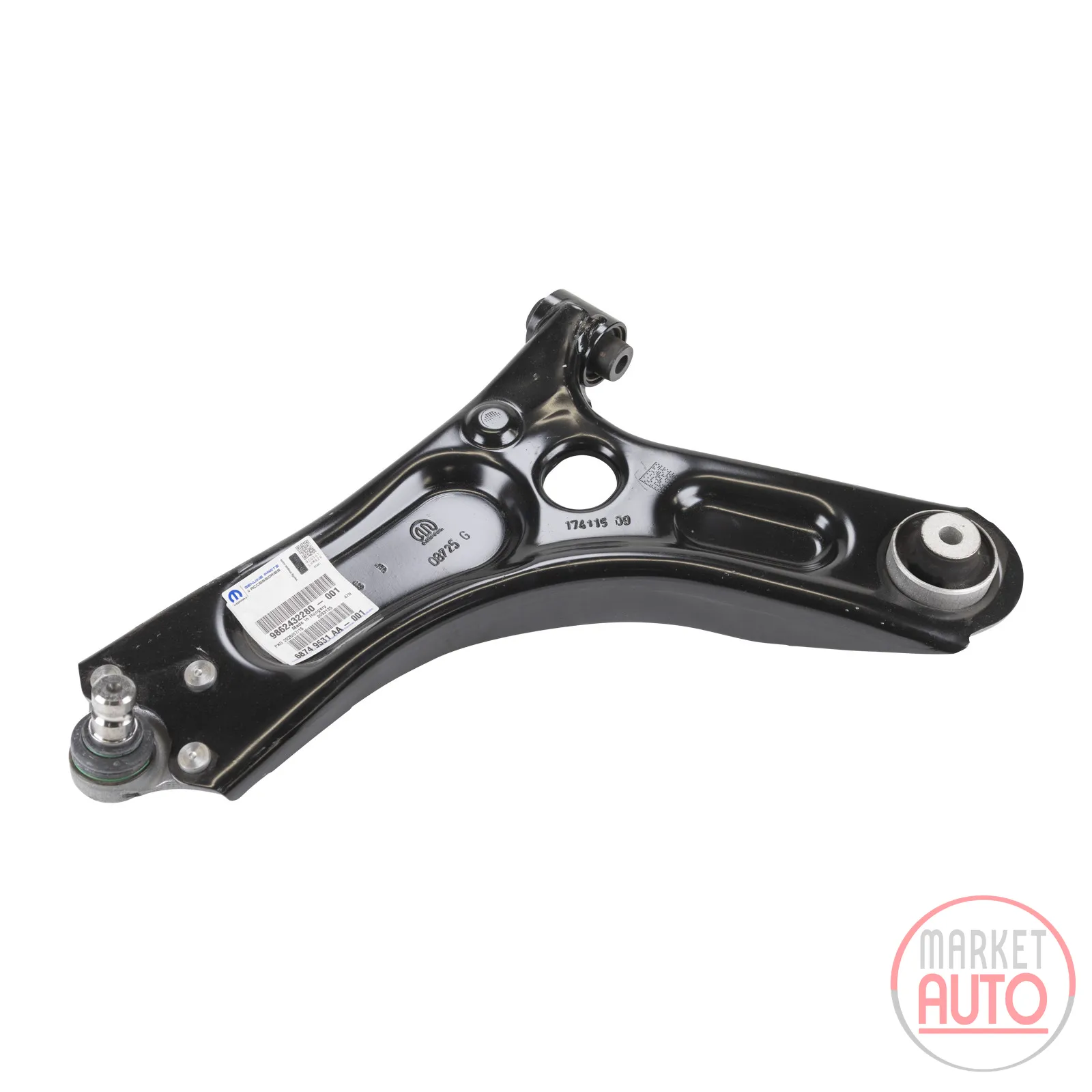 Left triangular control arm