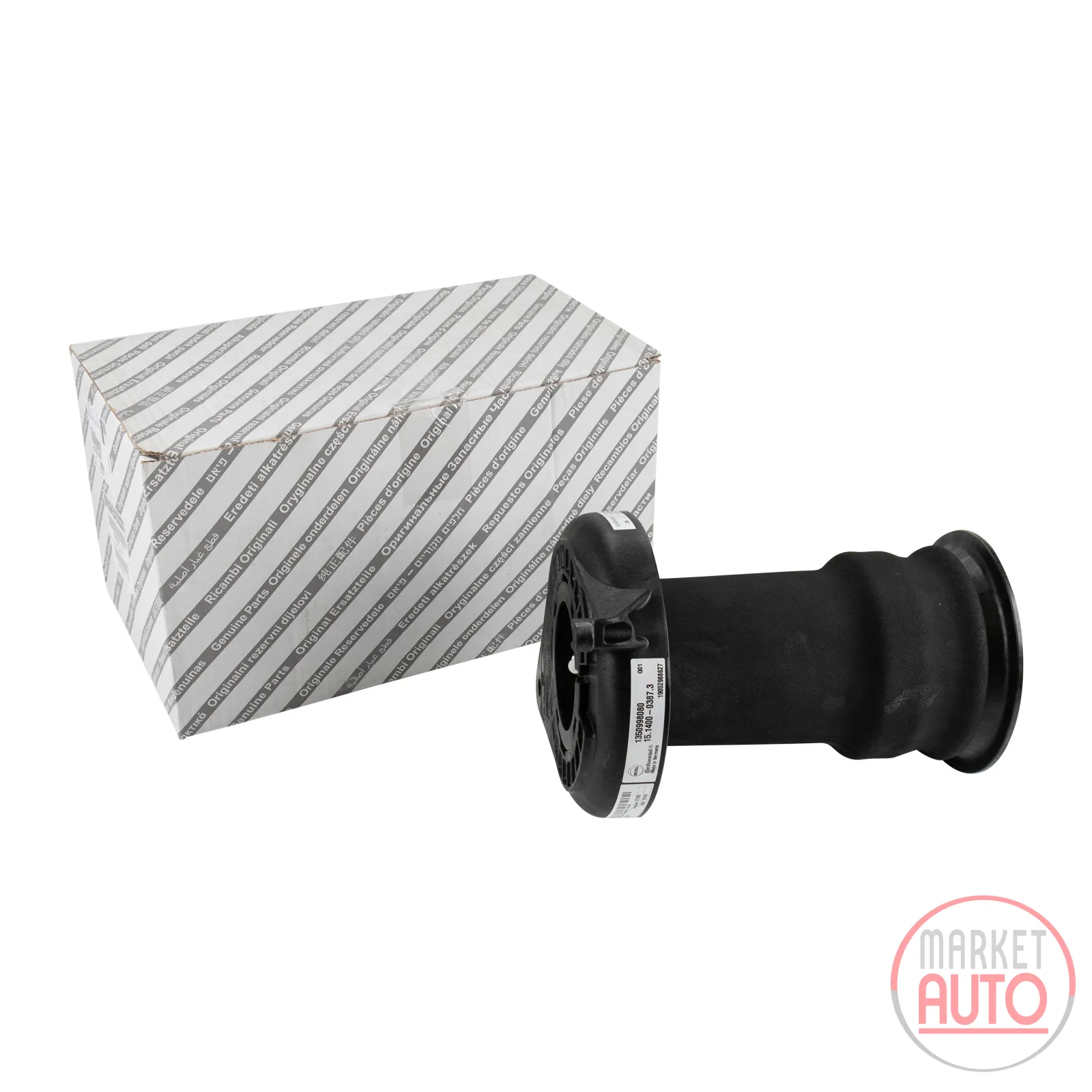 Bellows air suspension spring rear