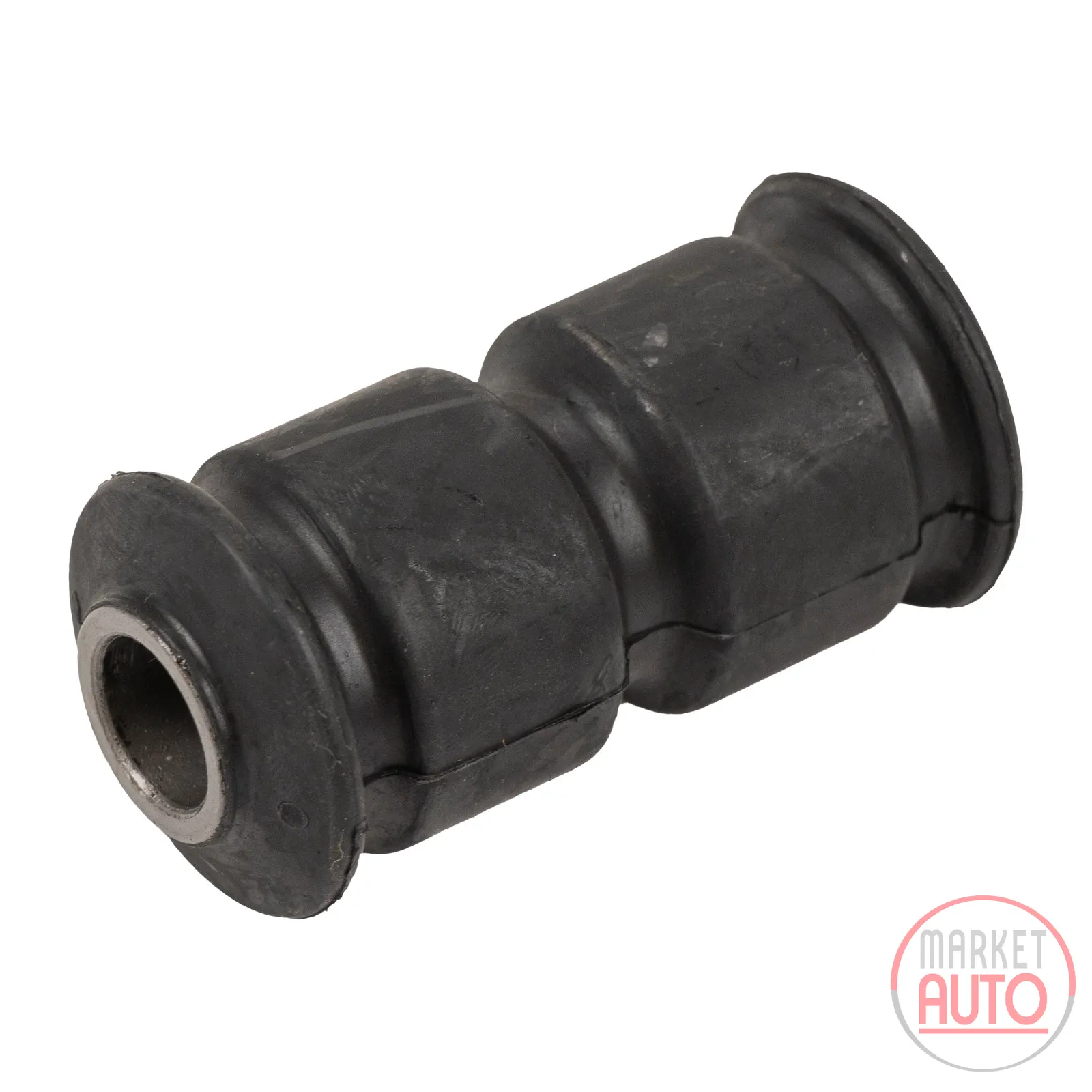 Silent rubber in leaf spring rear