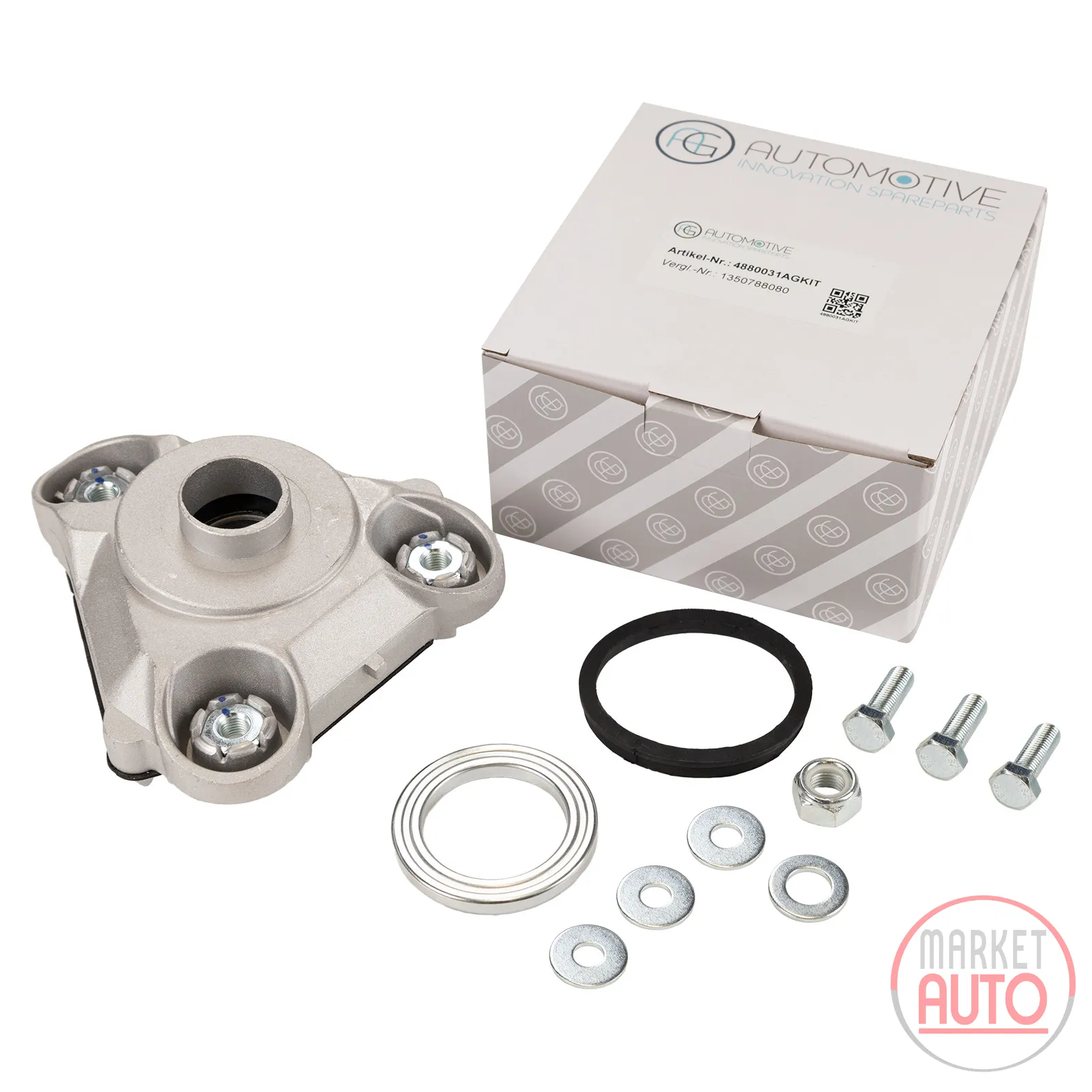 Set of shock absorber bearings aluminum rubber bearings right