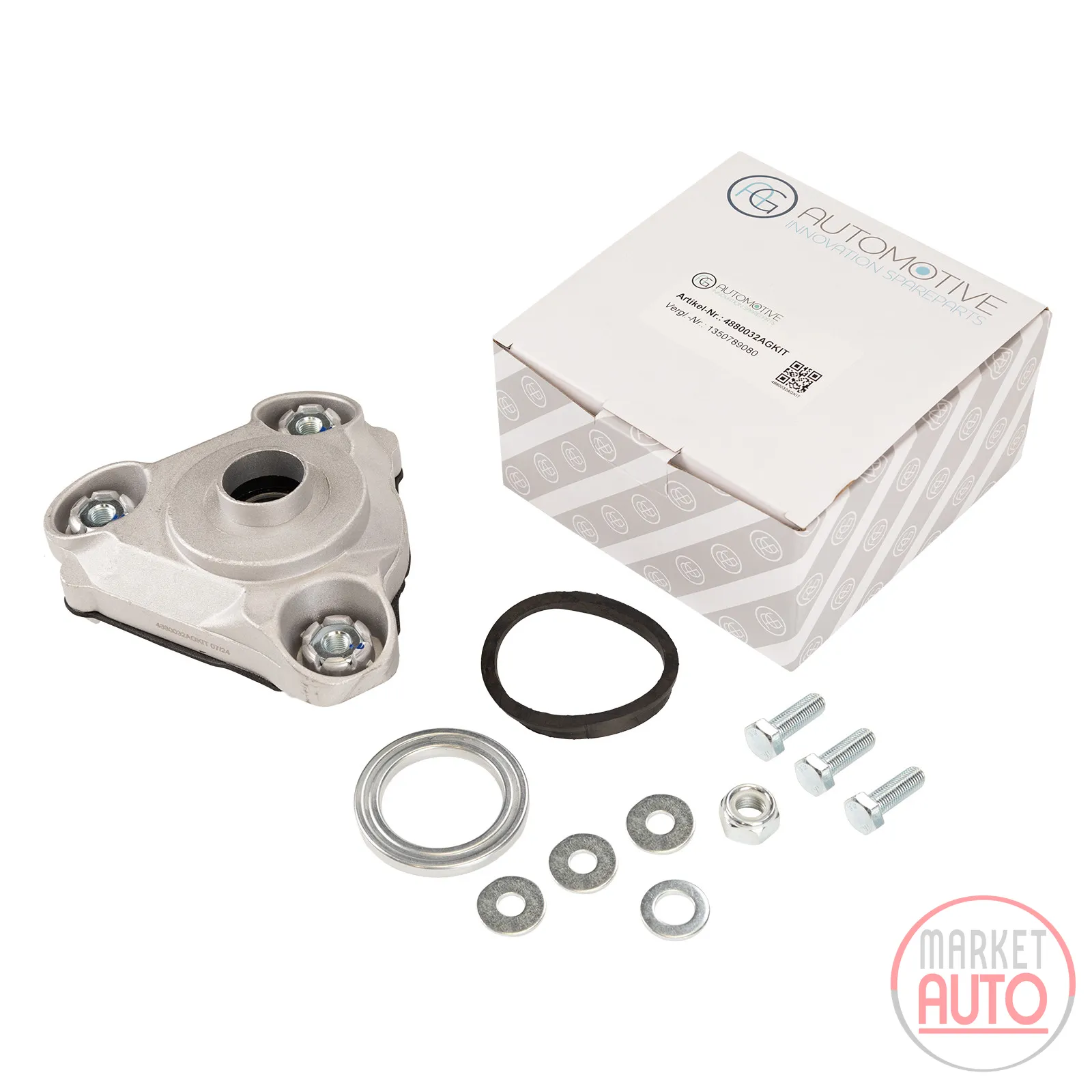 Set of shock absorber bearings aluminum rubber bearings left
