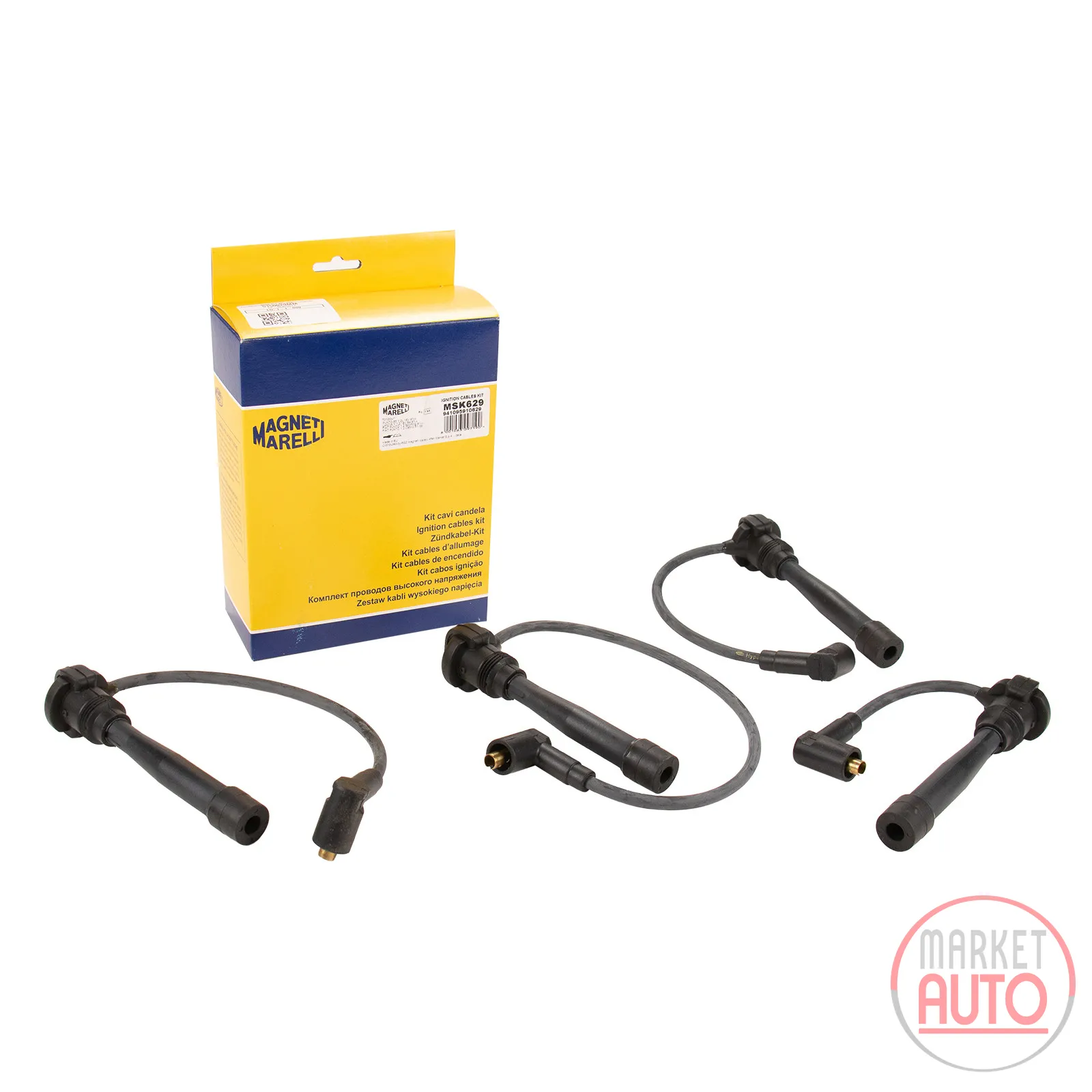 Ignition cable set for double ignition coil Magneti Marelli
