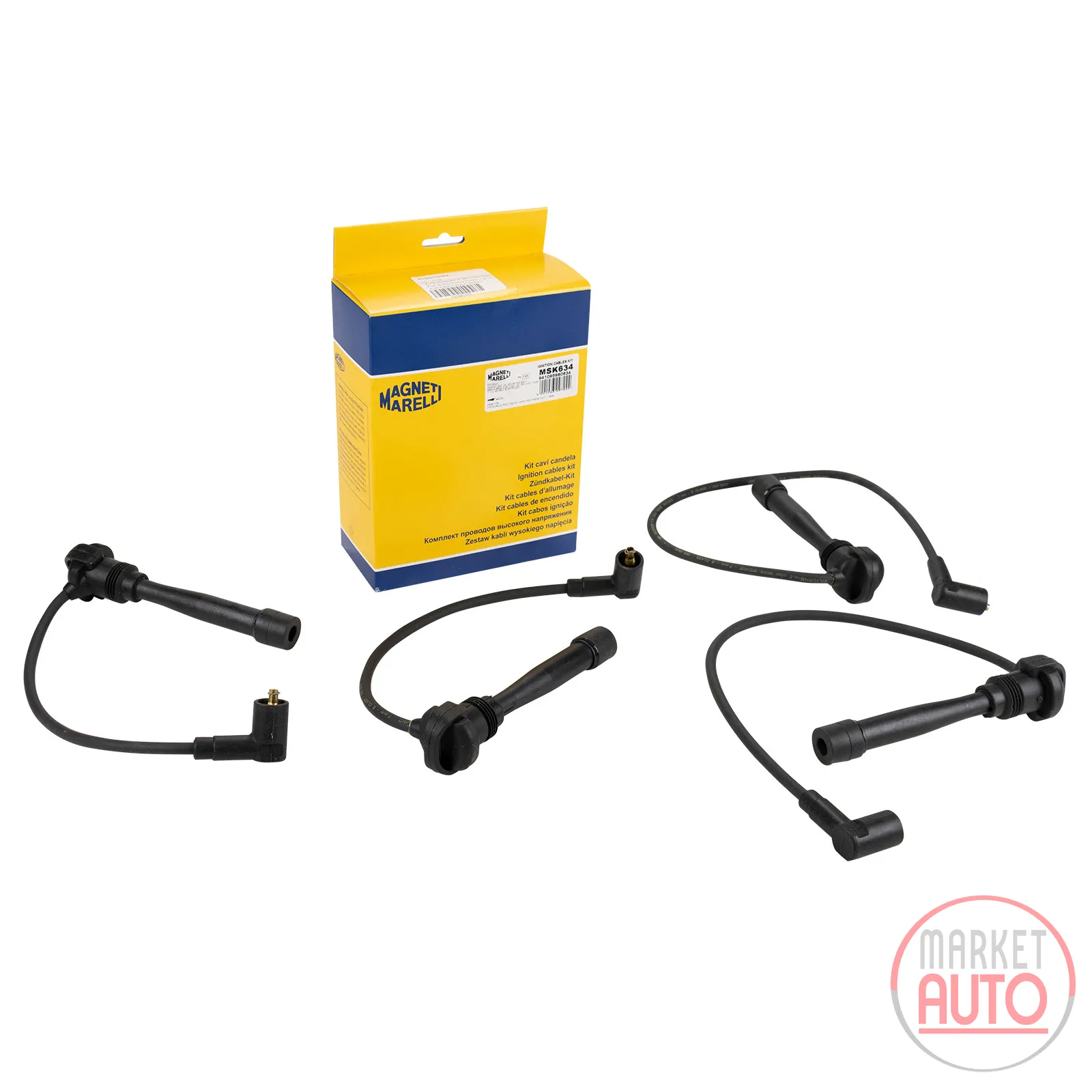 Ignition cable set for block ignition coil Magneti Marelli