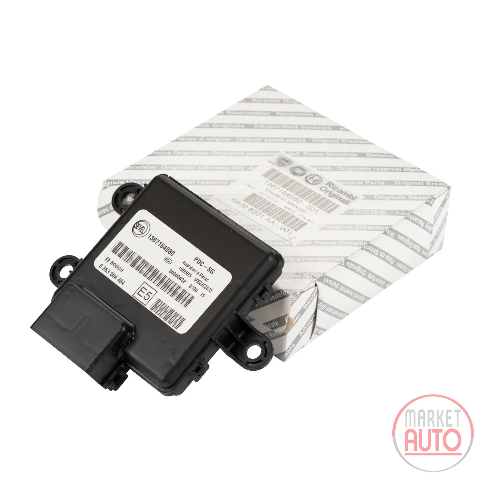 Control unit for the rear parking sensors