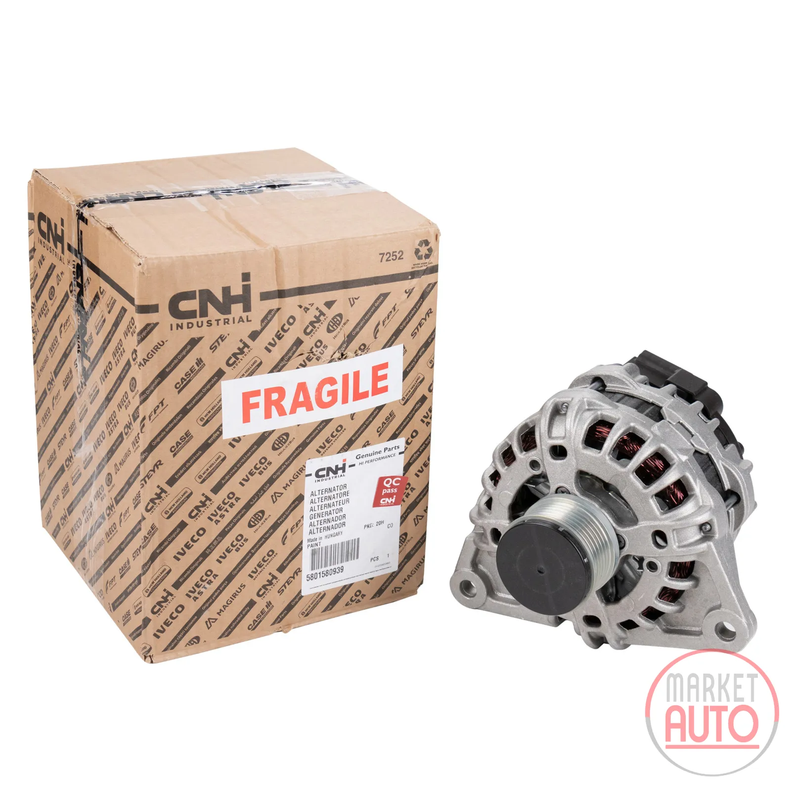 Alternator 150 A - pulley 55 mm, 6 ribs