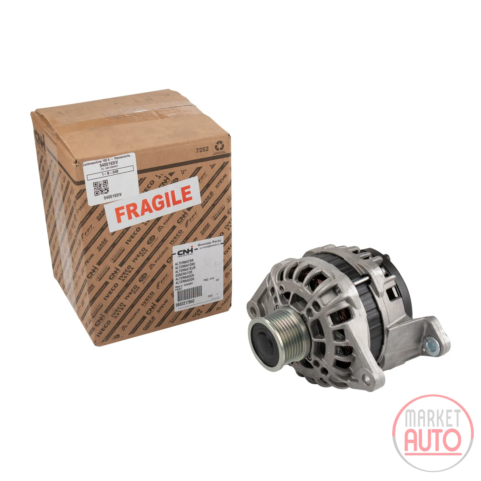 Alternator 150 A - pulley 55 mm, 7 ribs