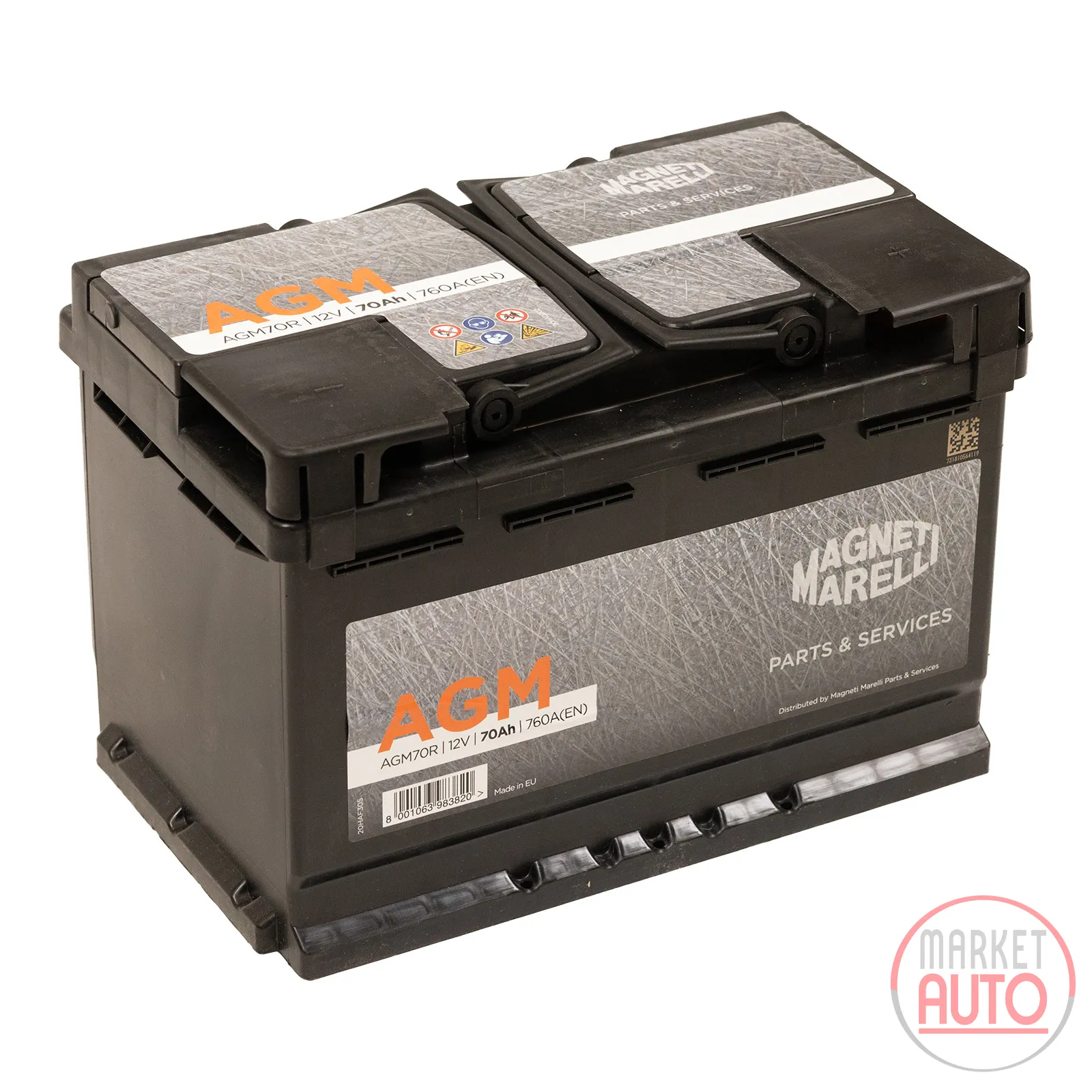 AGM battery 70AH 760A Magneti Marelli
