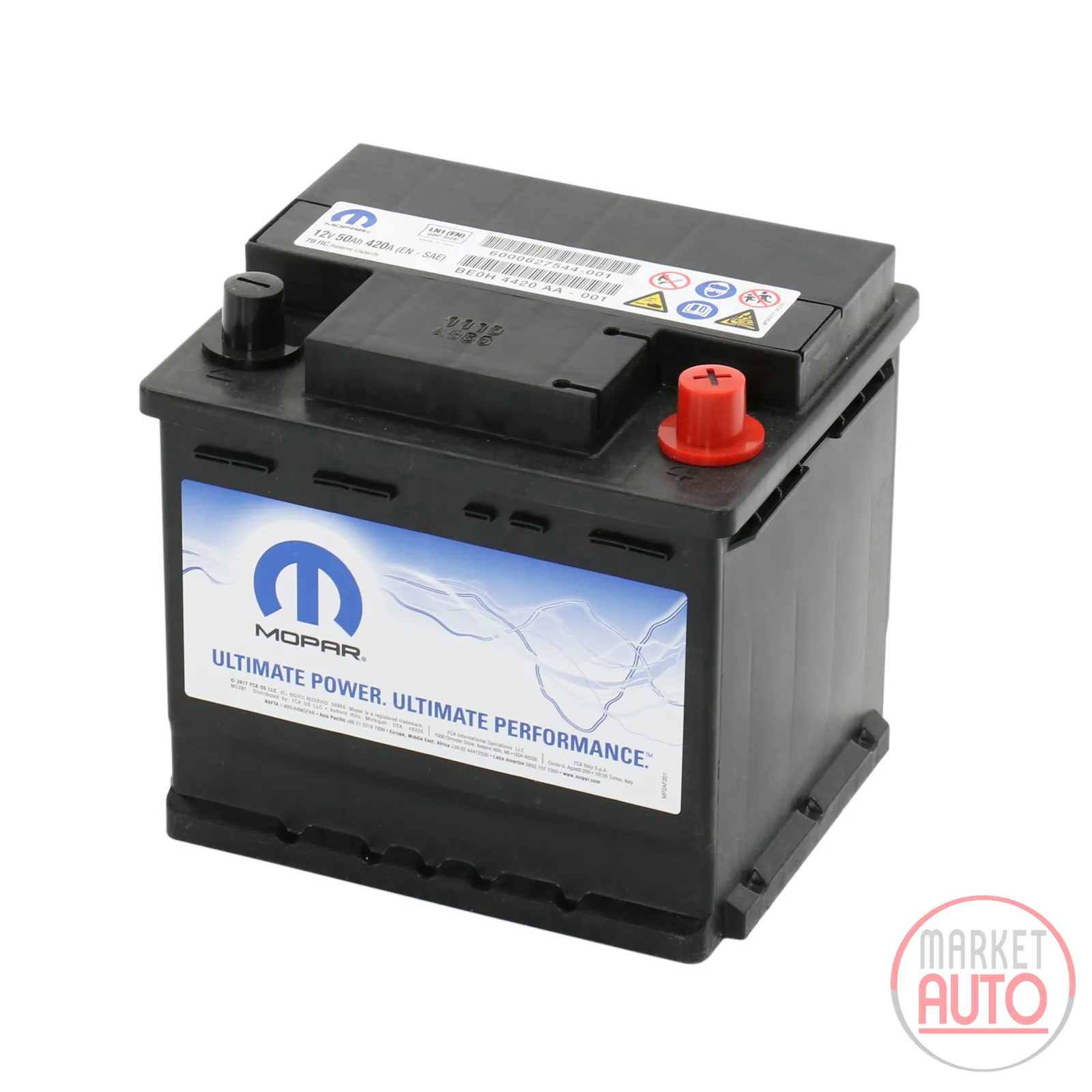 Battery 50AH 420A (EN-SAE) GENUINE Fiat (OE 6000627544)