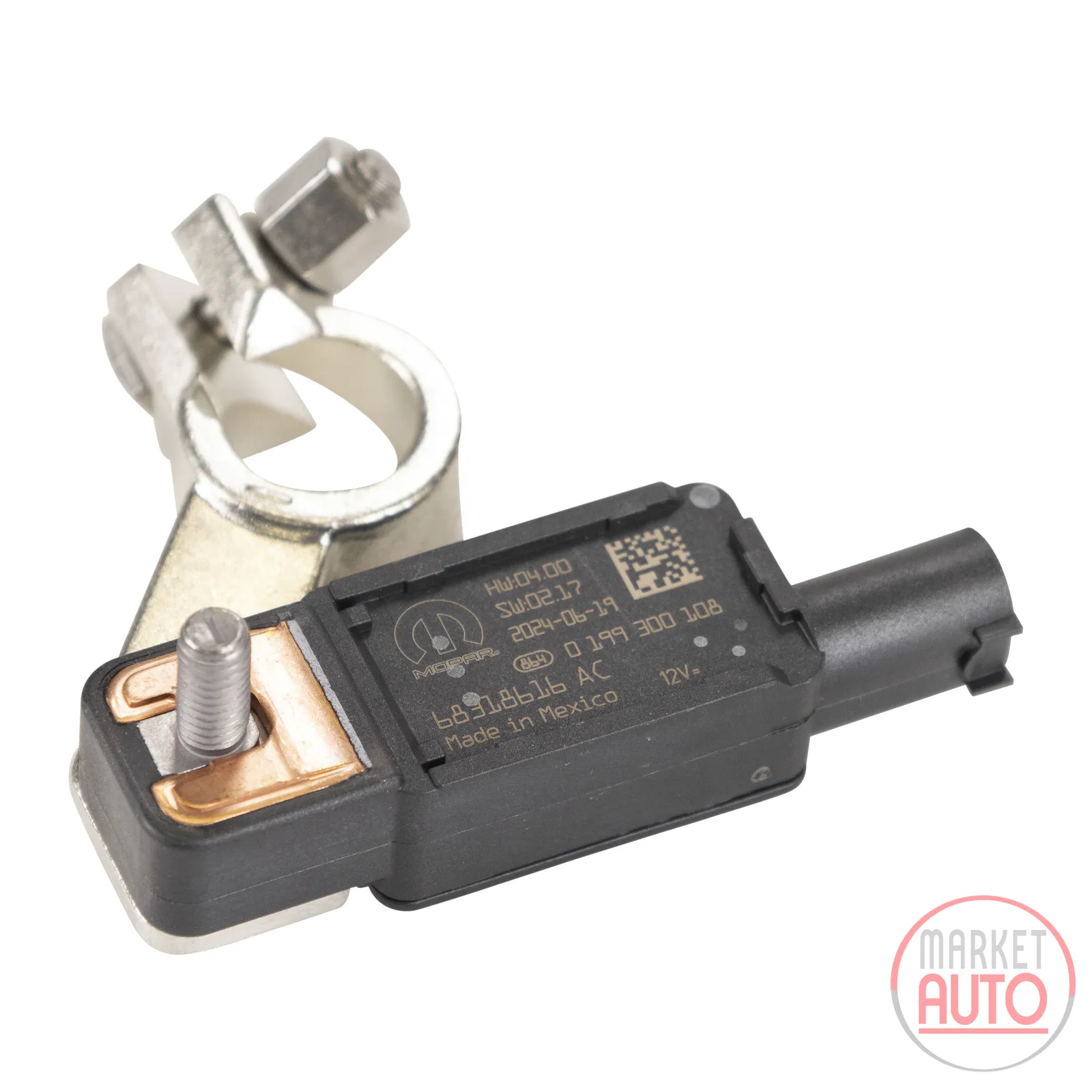 Pole terminal with temperature sensor