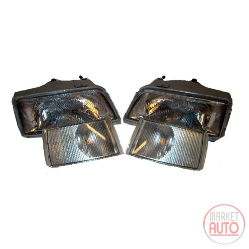Set of headlights with indicators