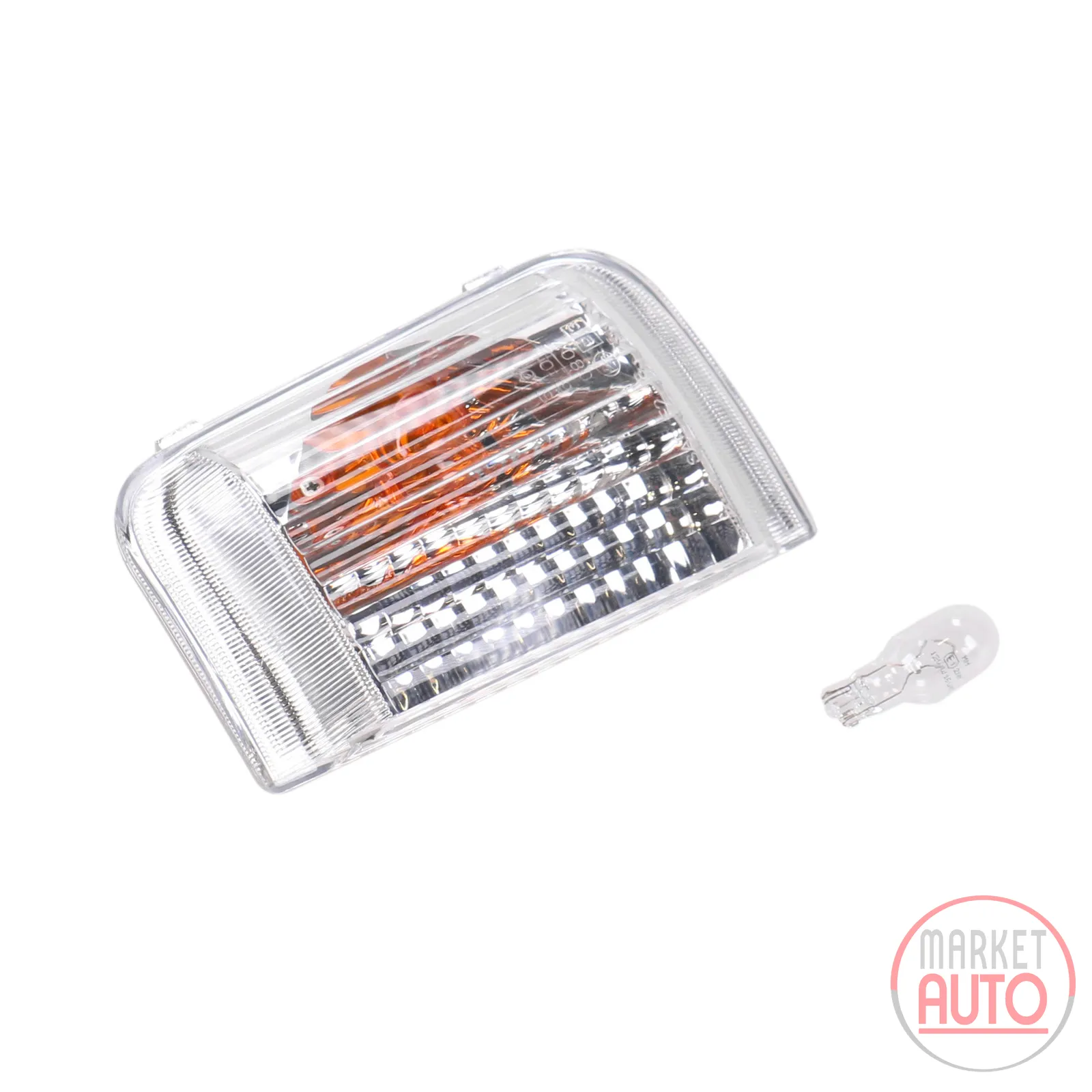 Indicator cap right in mirror for 16 watt indicator + glass base lamp 16W bulb
